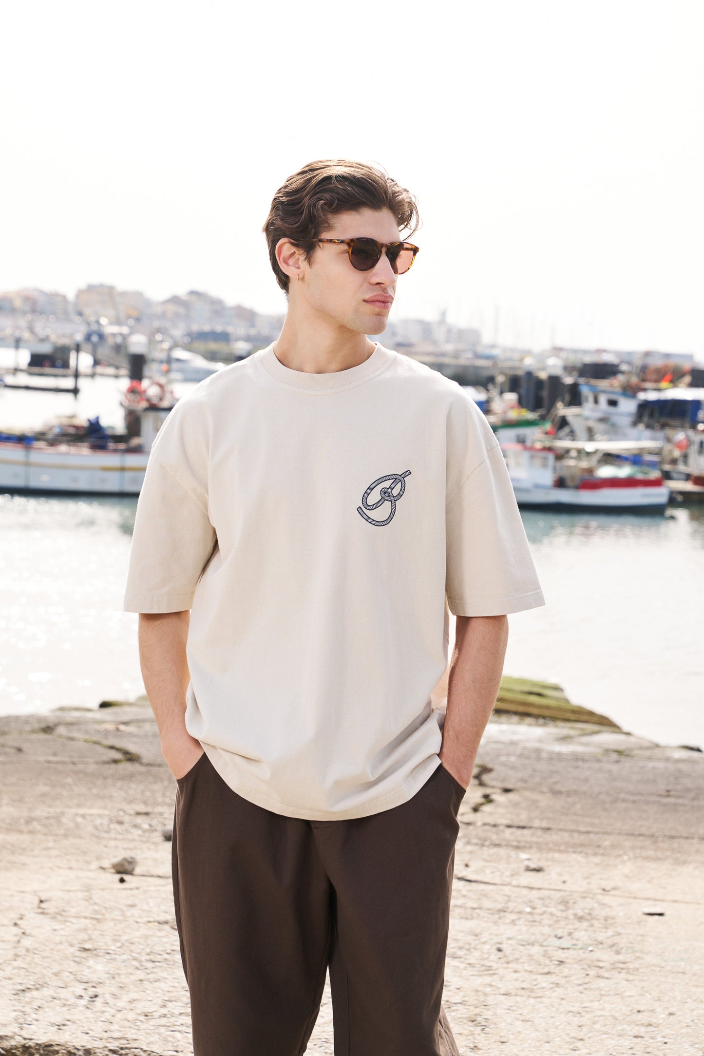 MARINE TEE - WASHED SAND