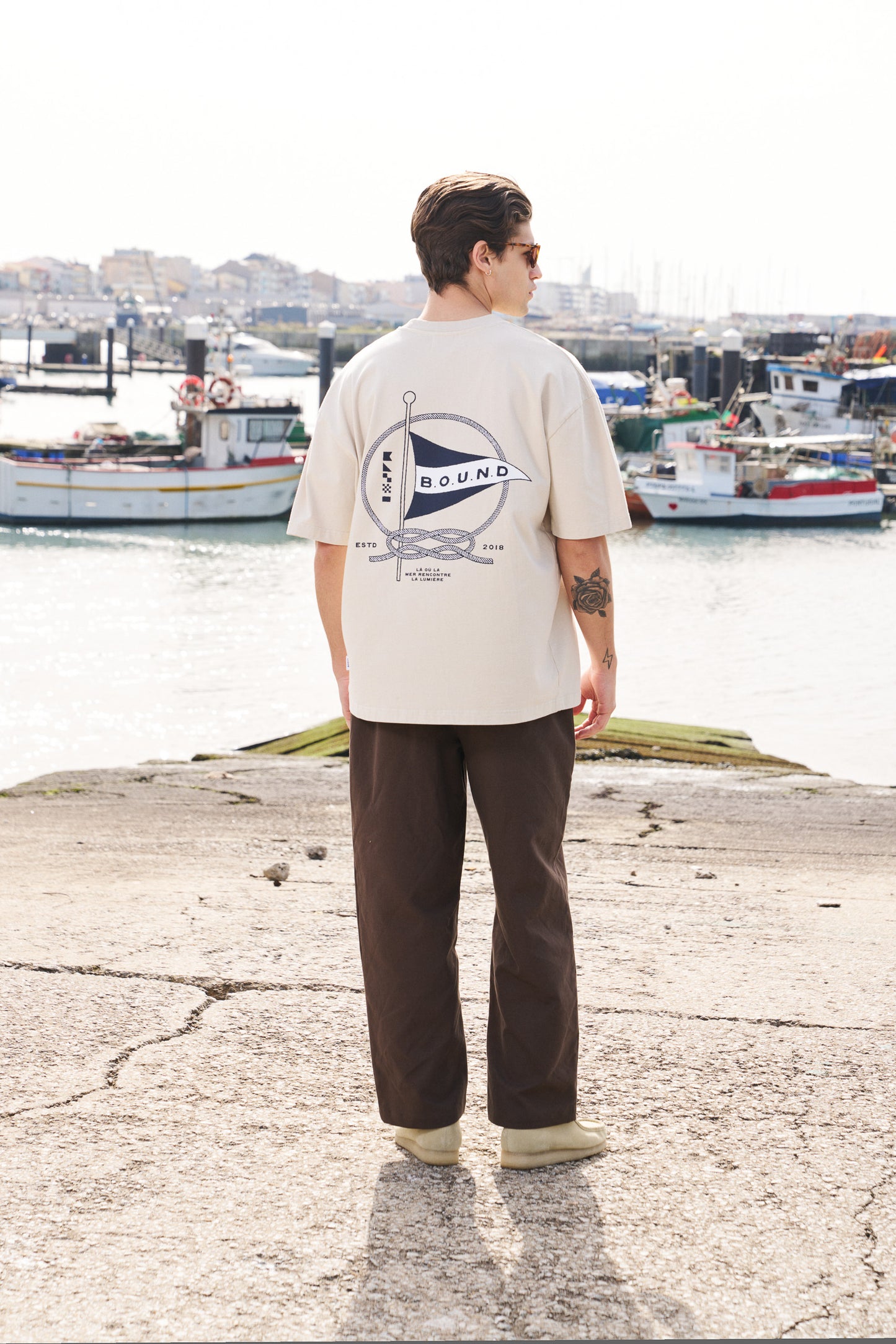 MARINE TEE - WASHED SAND