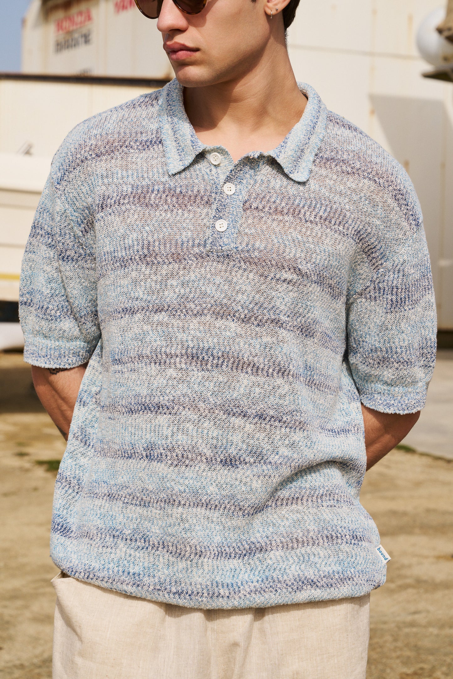 MARINE TEXTURED KNIT POLO