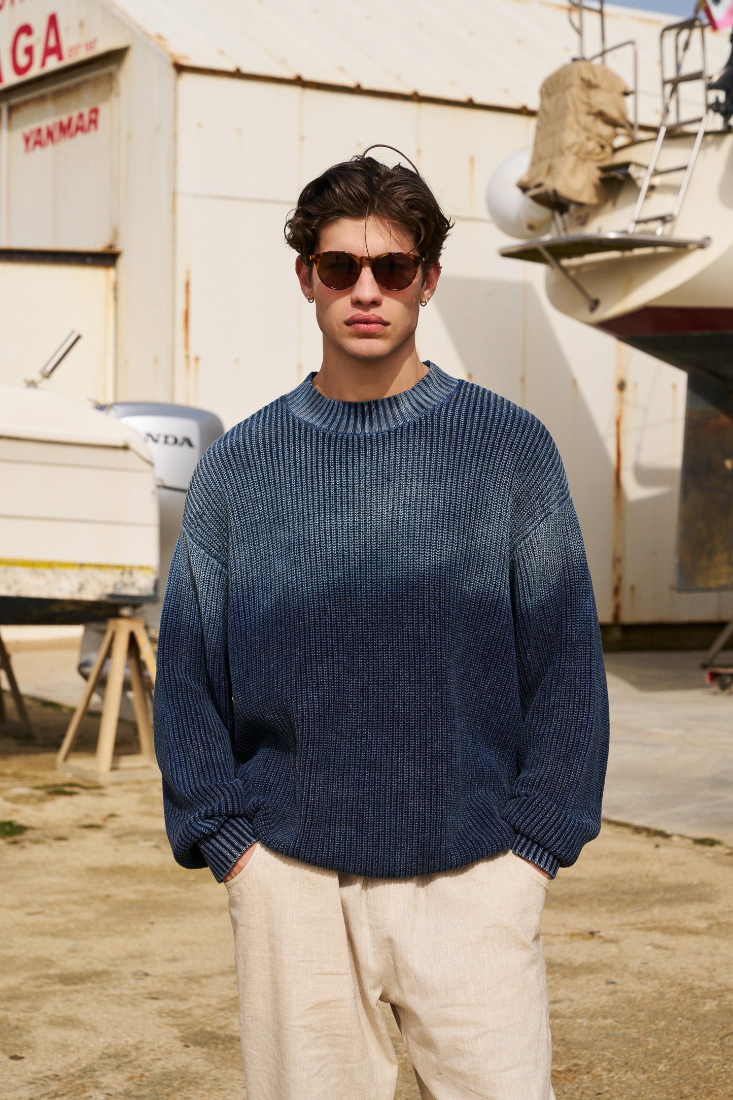 SPRAY WASH KNIT - MIDNIGHT BLUE