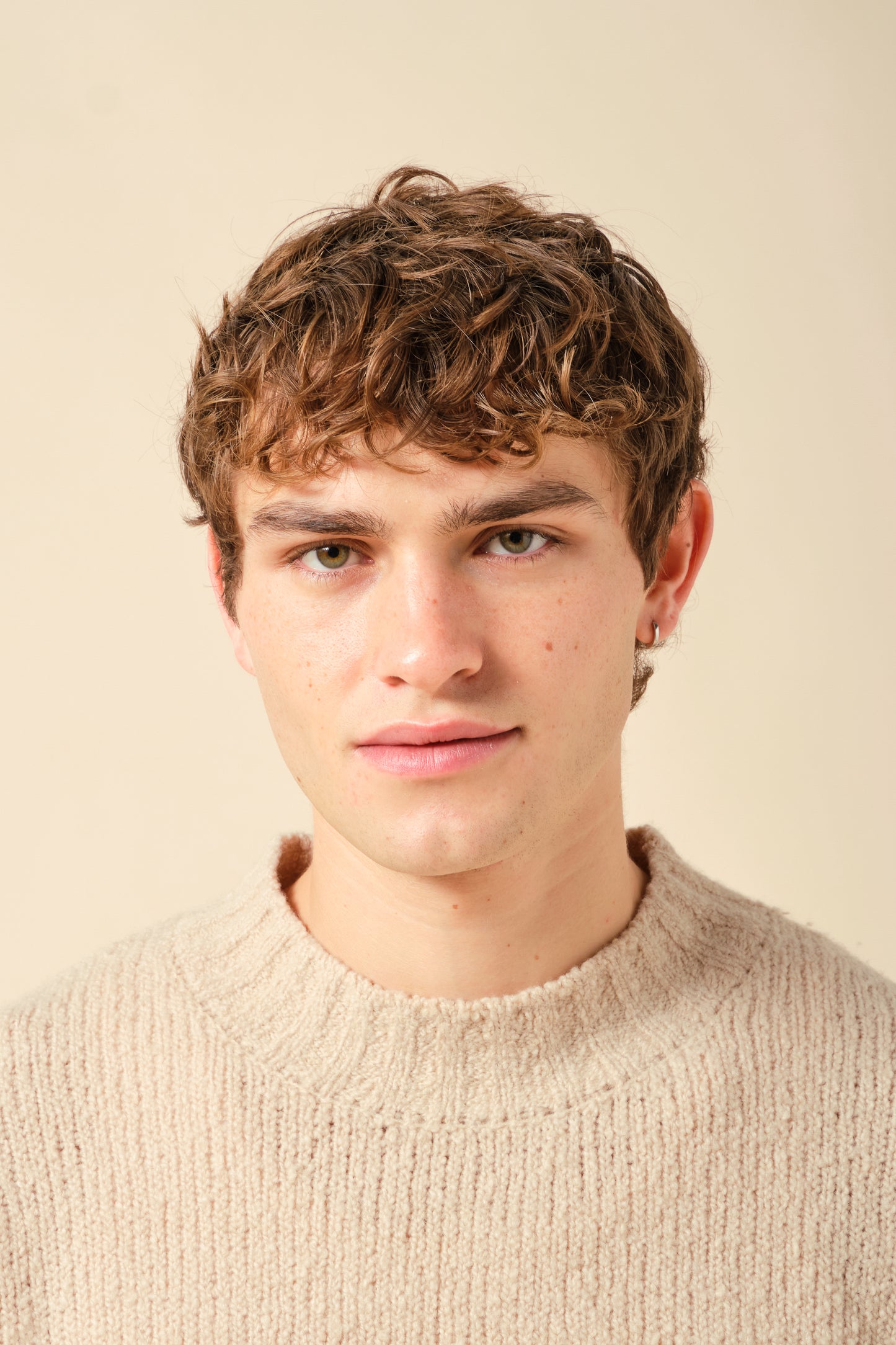 CROPPED WOOL KNIT - SAND