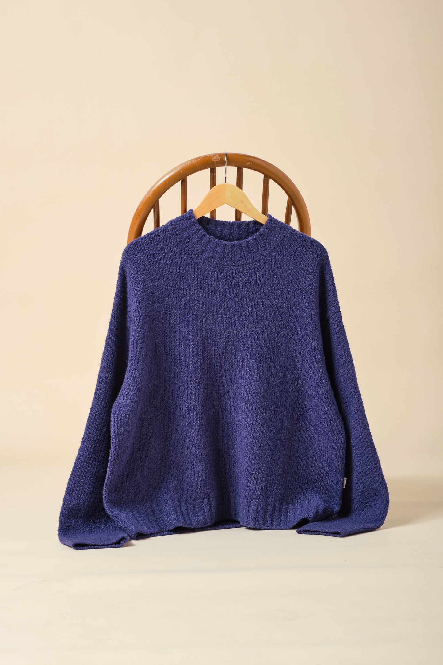CROPPED WOOL KNIT - BLUE