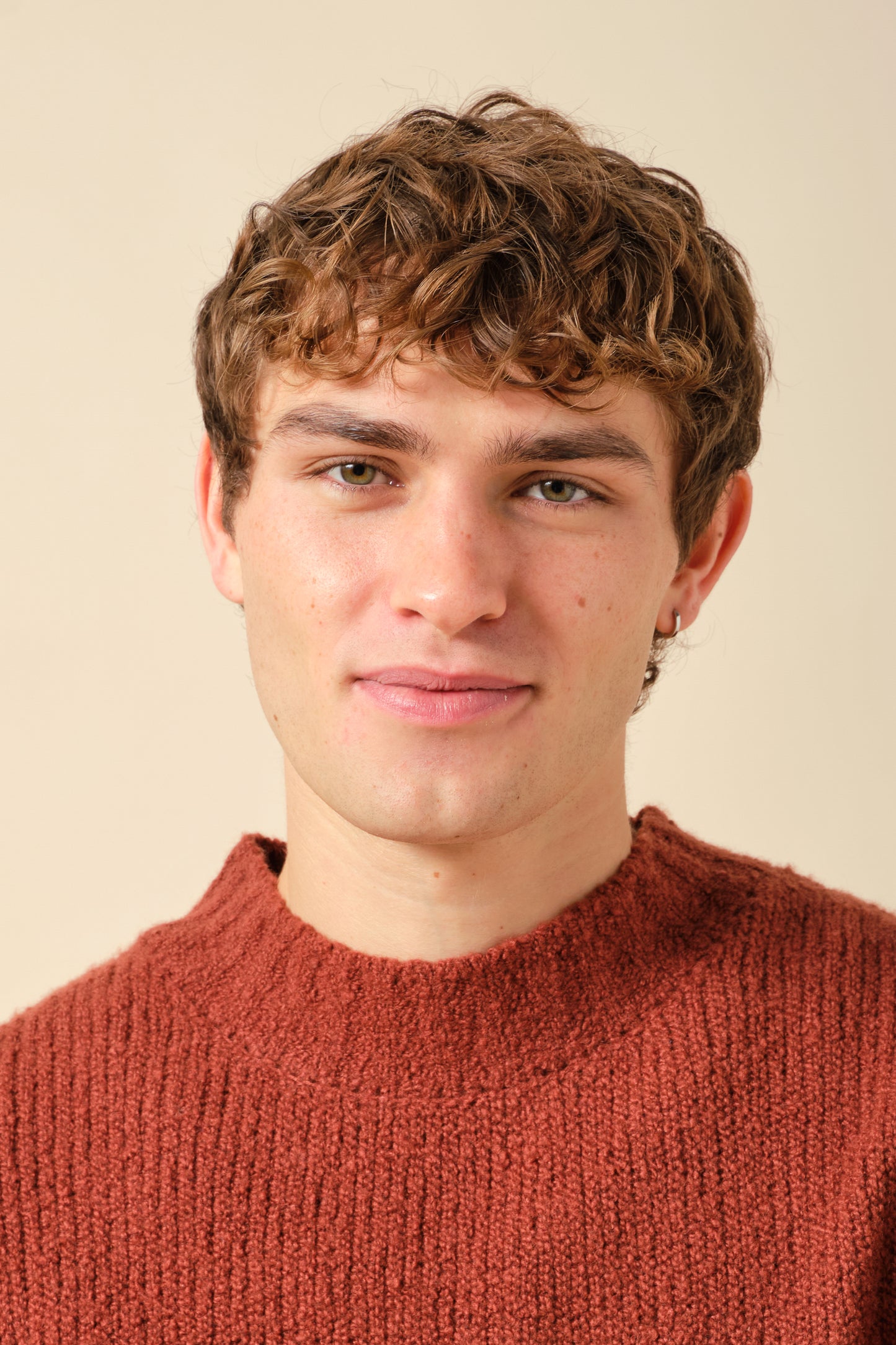 CROPPED WOOL KNIT - BRICK