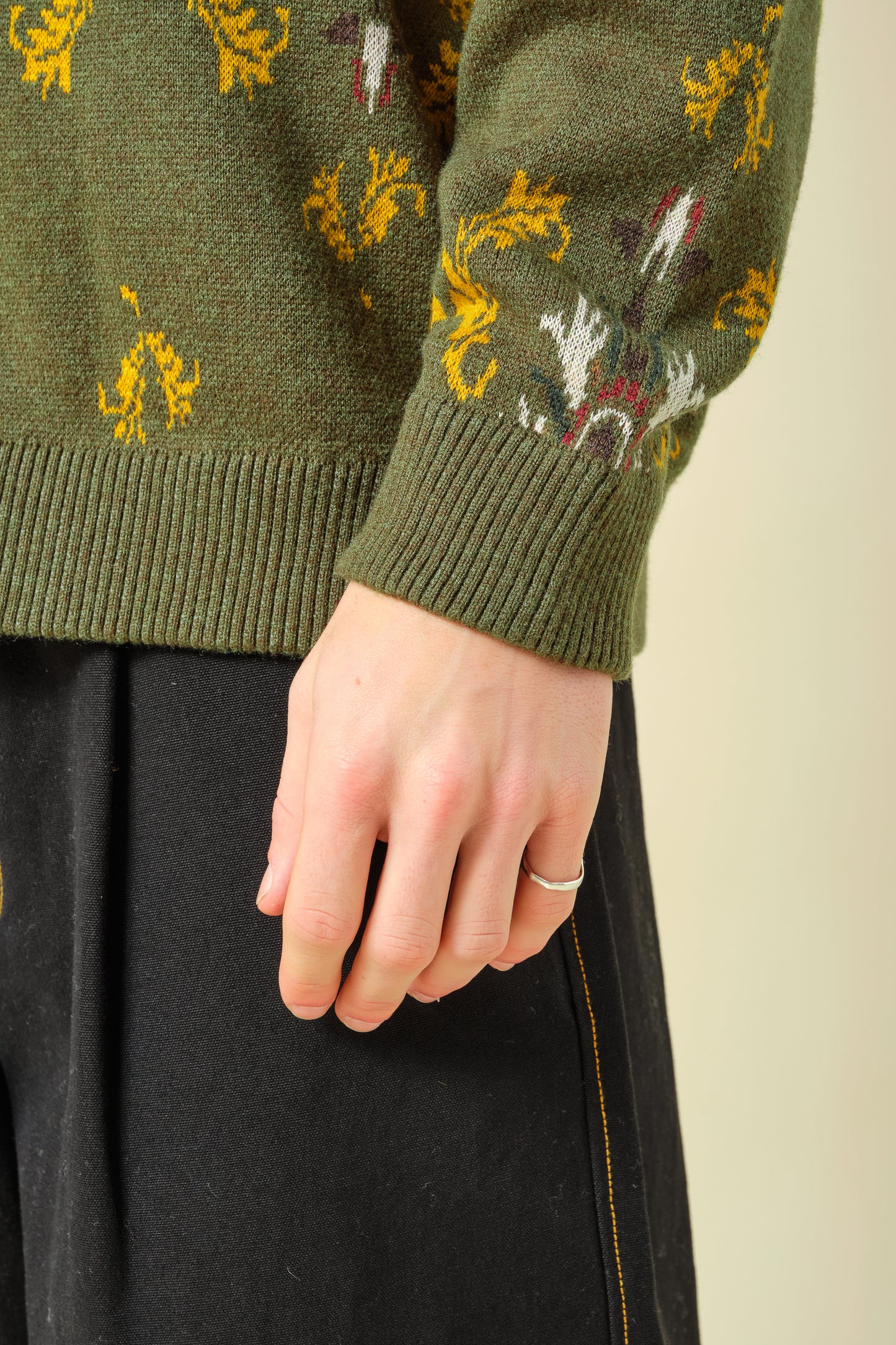 SAMSON CARDIGAN - MOSS GREEN