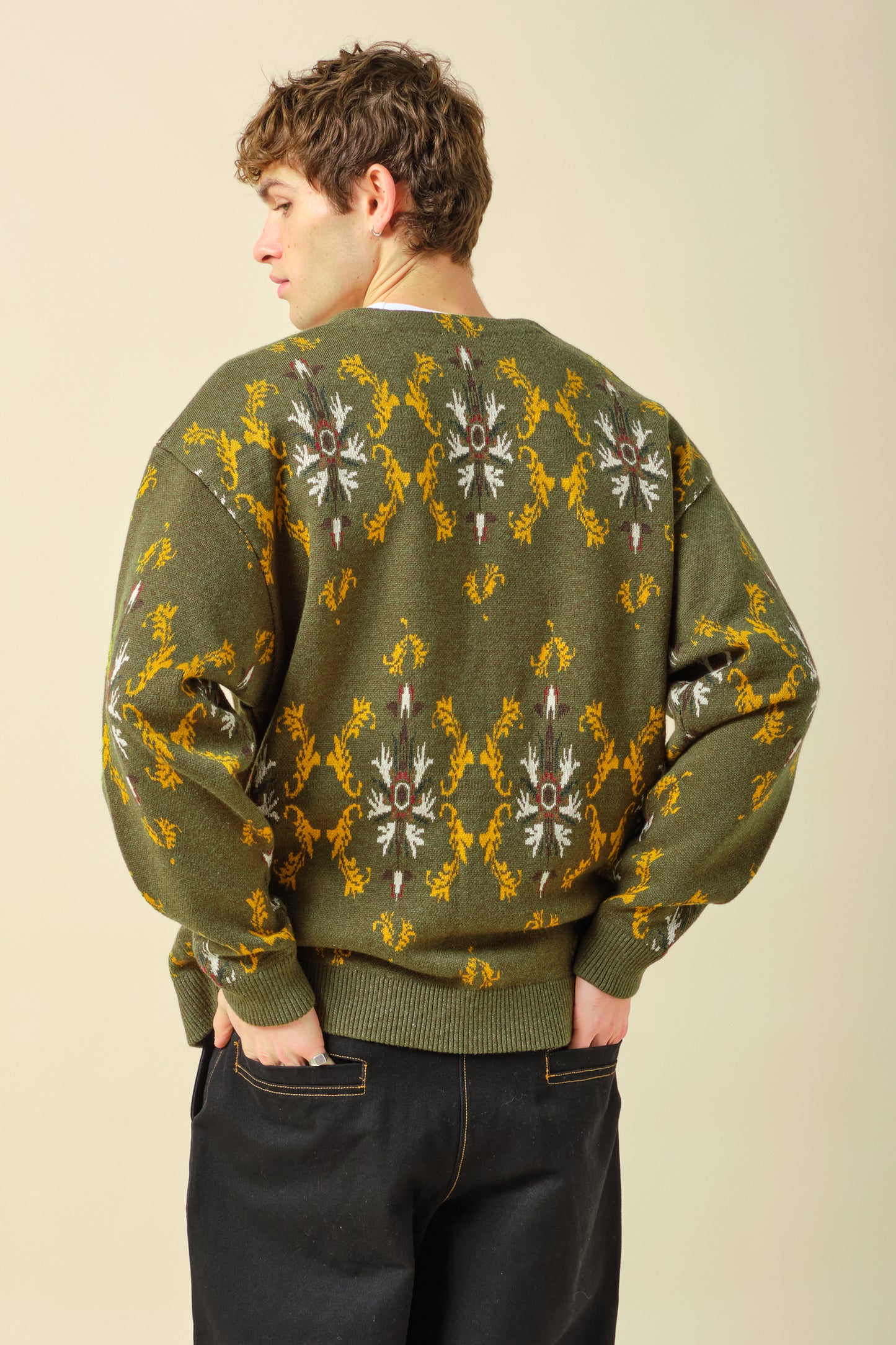 SAMSON CARDIGAN - MOSS GREEN