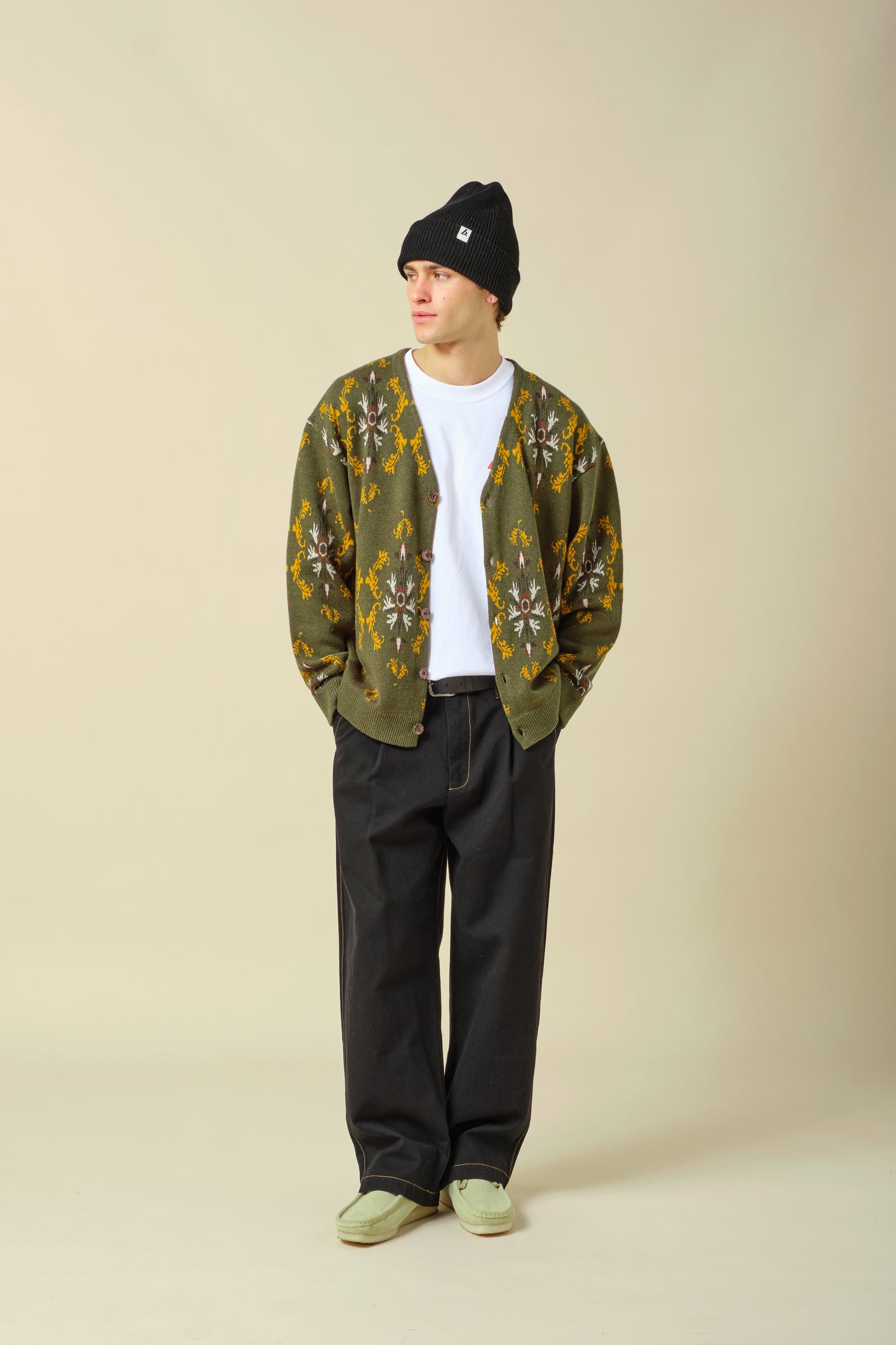 SAMSON CARDIGAN - MOSS GREEN