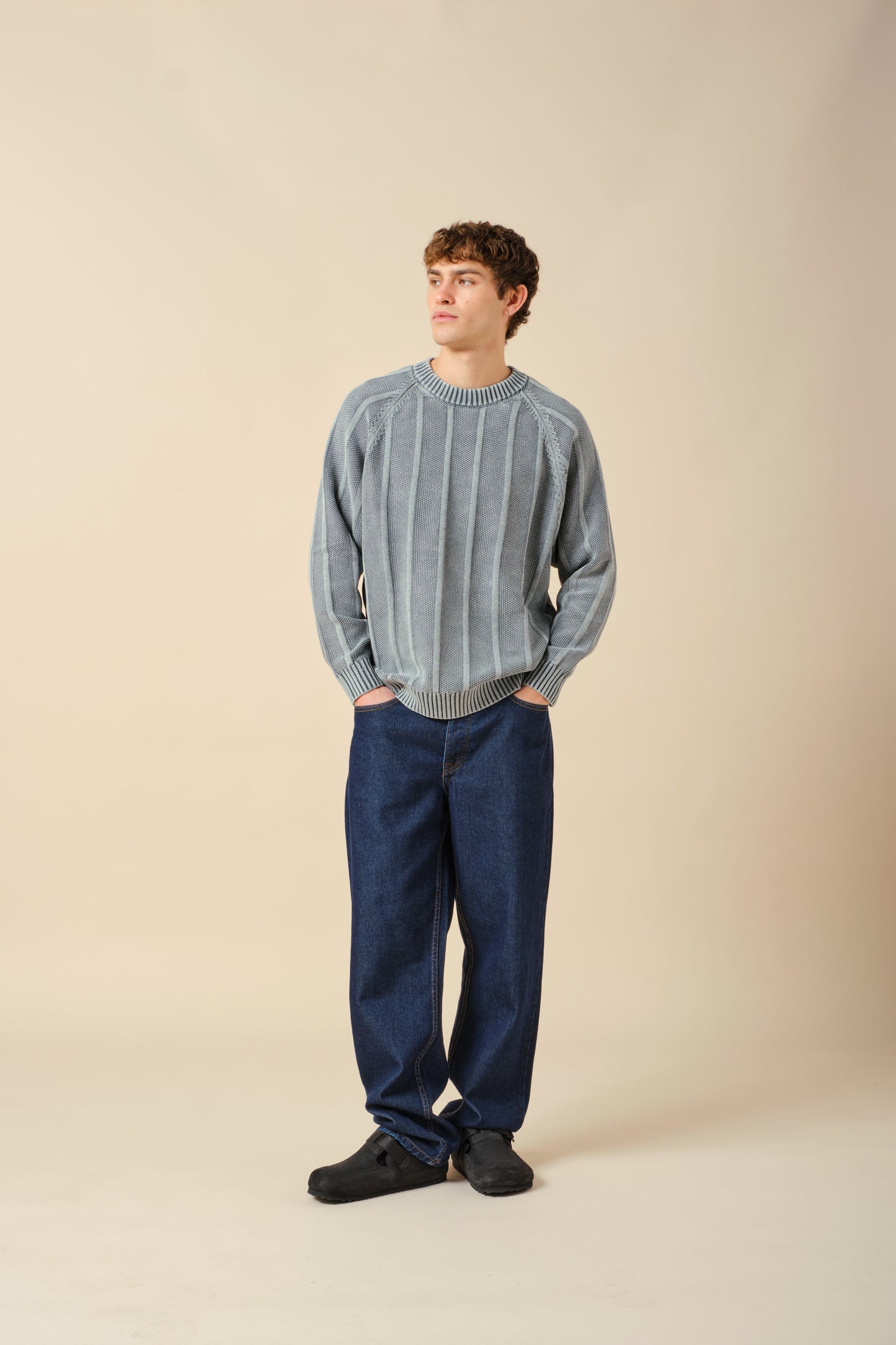MELVIN WASHED SWEATER - JADE