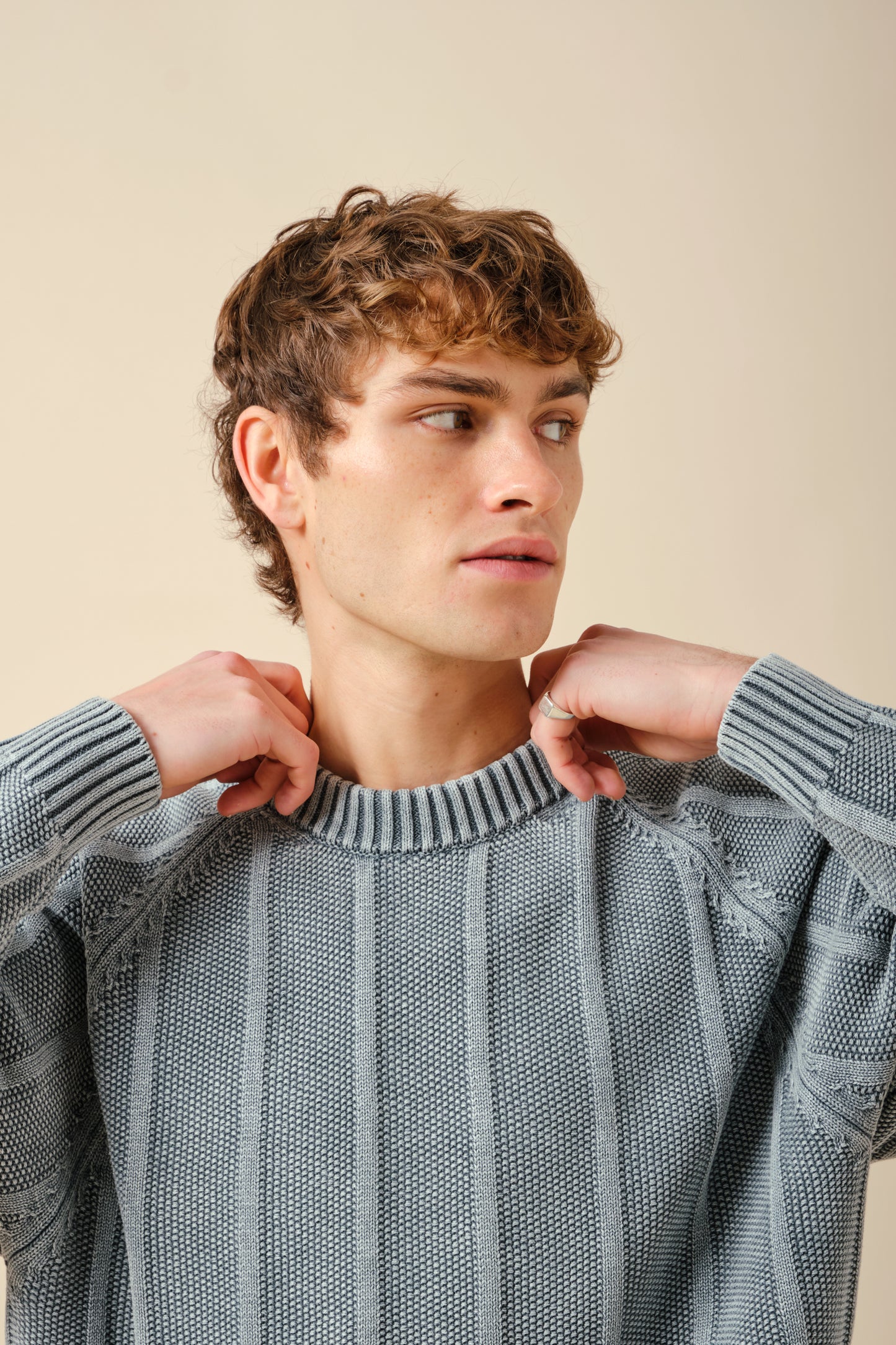 MELVIN WASHED SWEATER - JADE