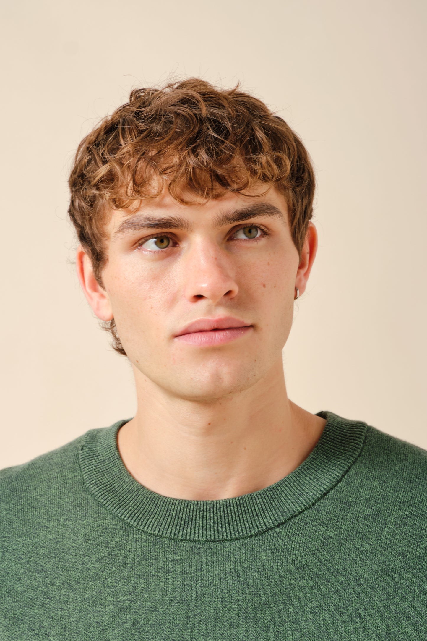 OGDEN MARL KNIT SWEATER - FOREST