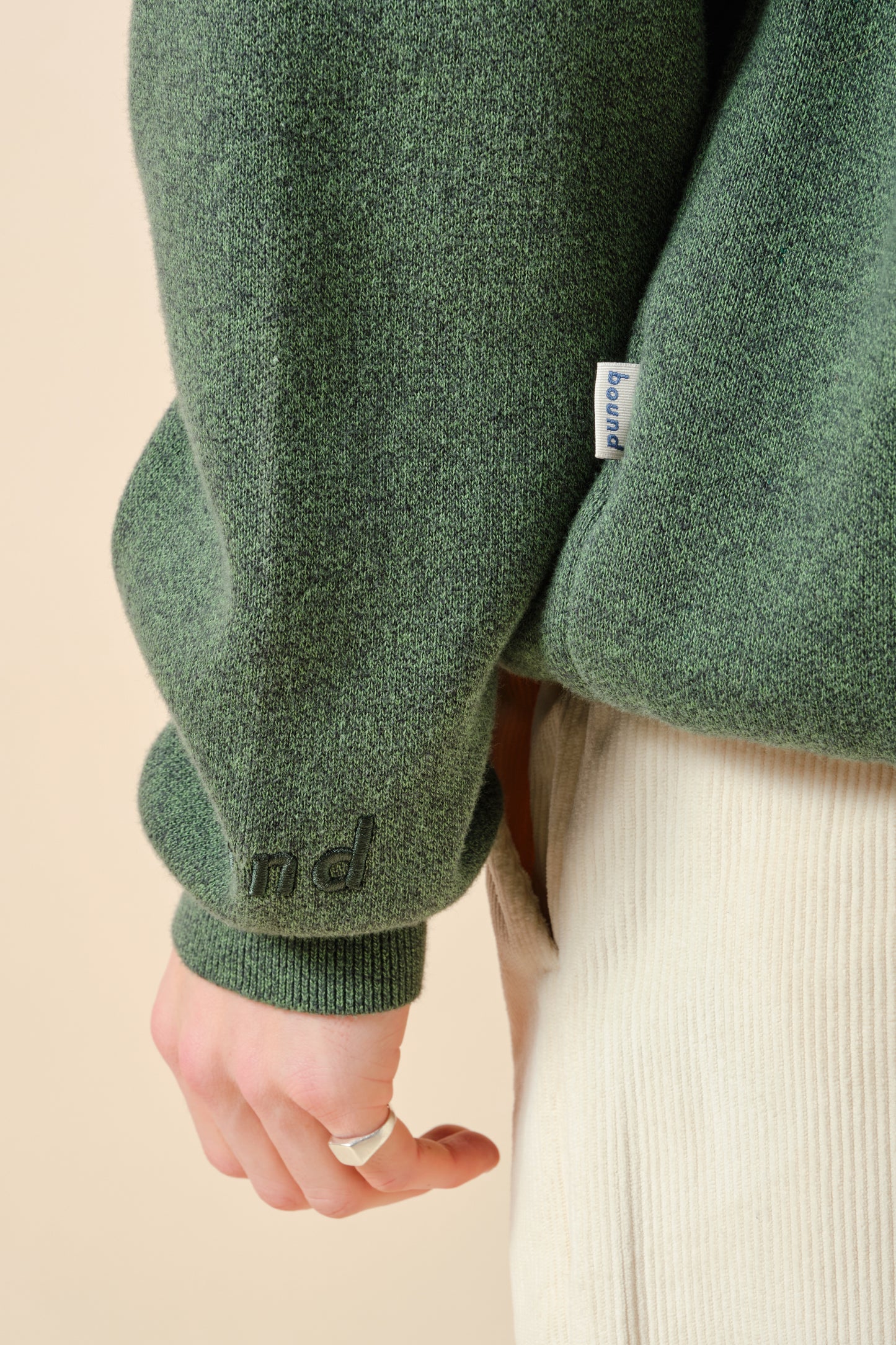 OGDEN MARL KNIT SWEATER - FOREST