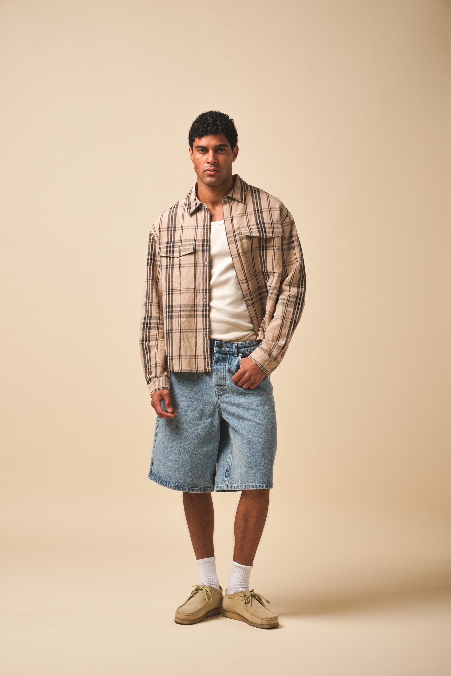 DESERT PATTERN LINEN SHIRT