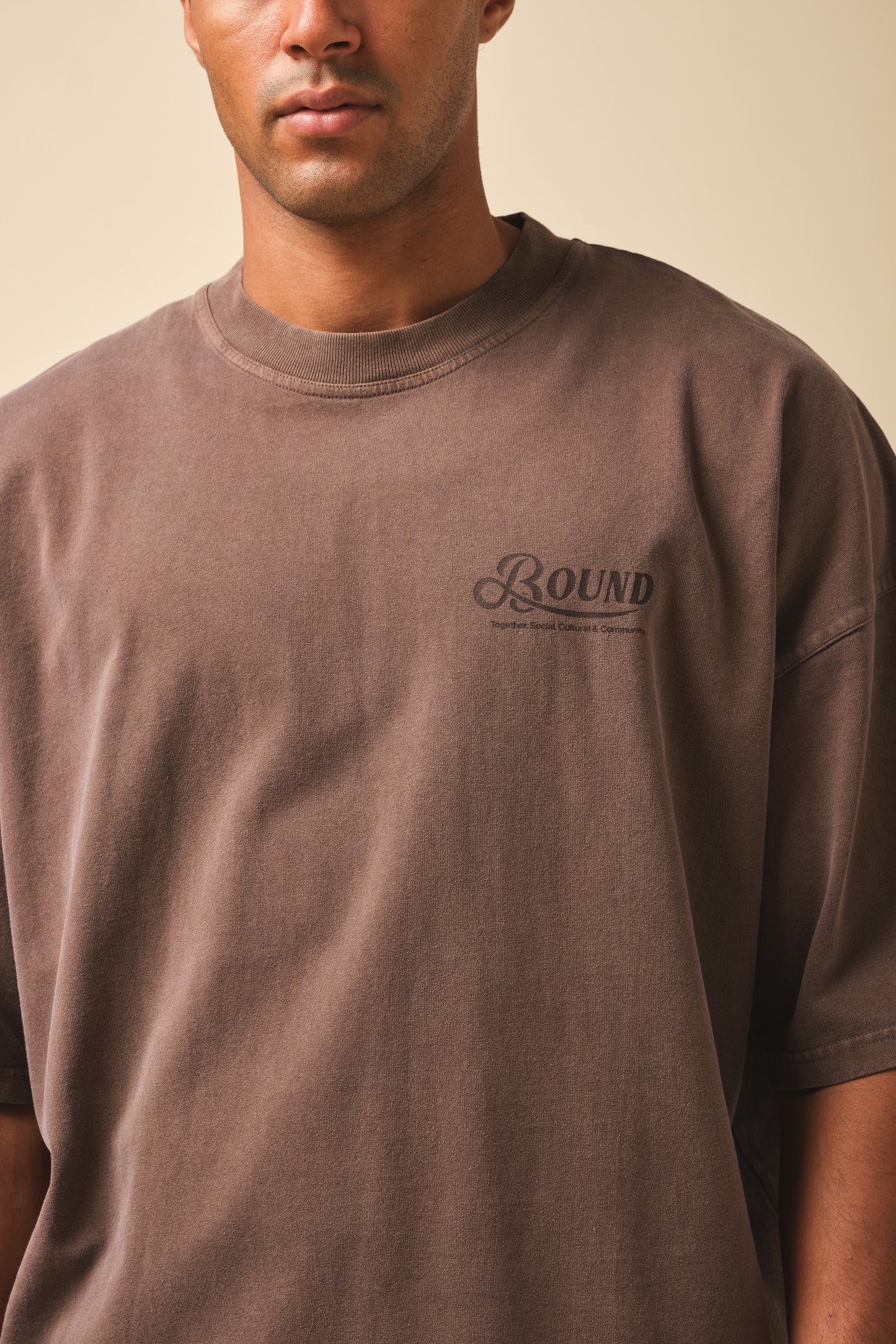 RETRO LOGO TEE - WASHED BROWN