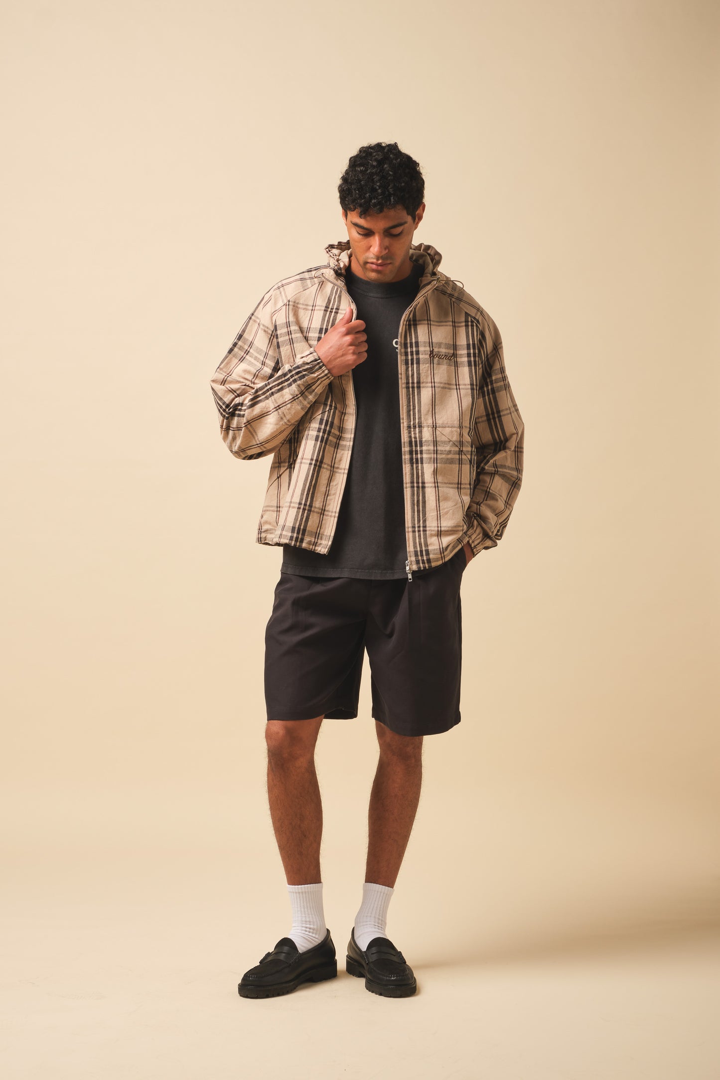 DESERT PATTERN LINEN WINDBREAKER