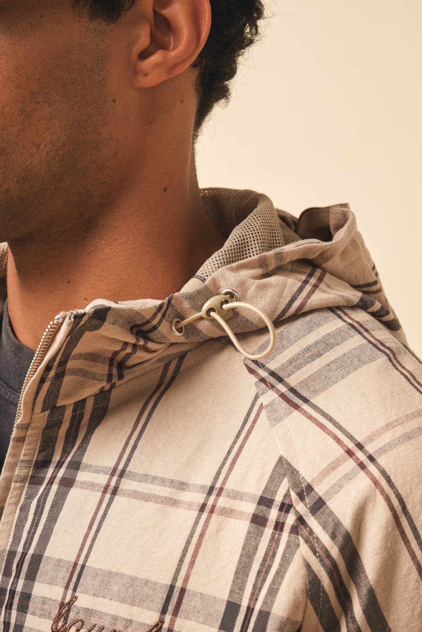 DESERT PATTERN LINEN WINDBREAKER