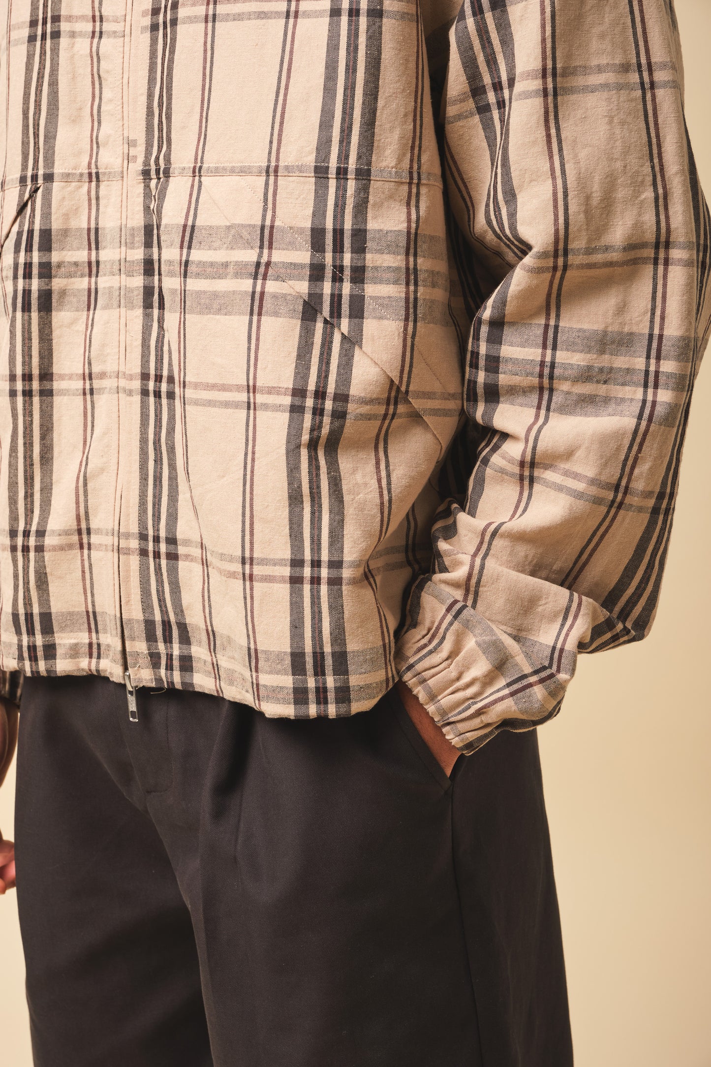 DESERT PATTERN LINEN WINDBREAKER