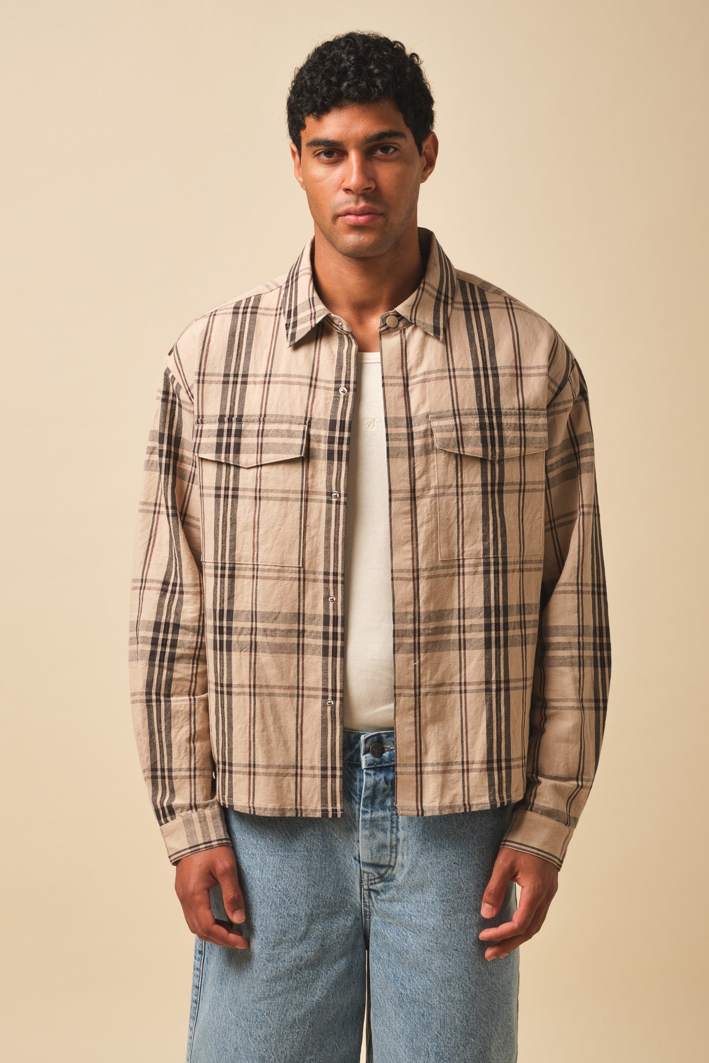 DESERT PATTERN LINEN SHIRT