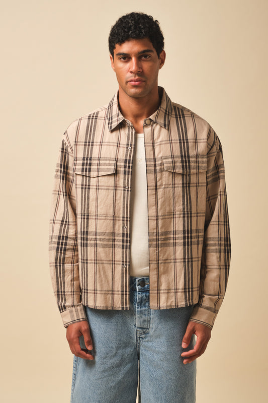 DESERT PATTERN LINEN SHIRT