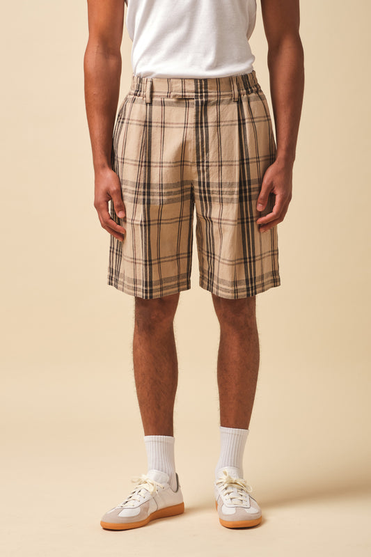 DESERT PATTERN PLEATED SHORT