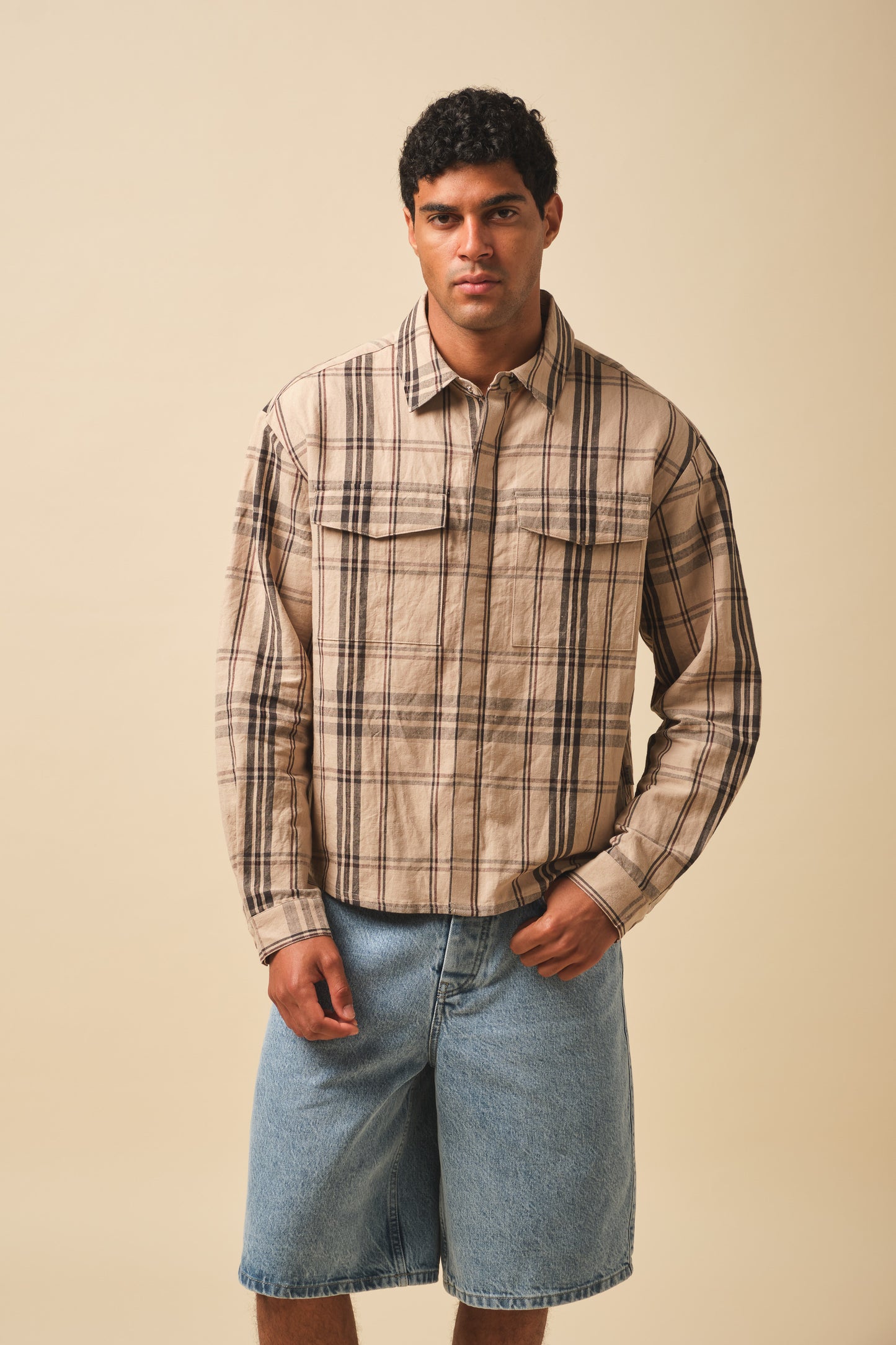 DESERT PATTERN LINEN SHIRT