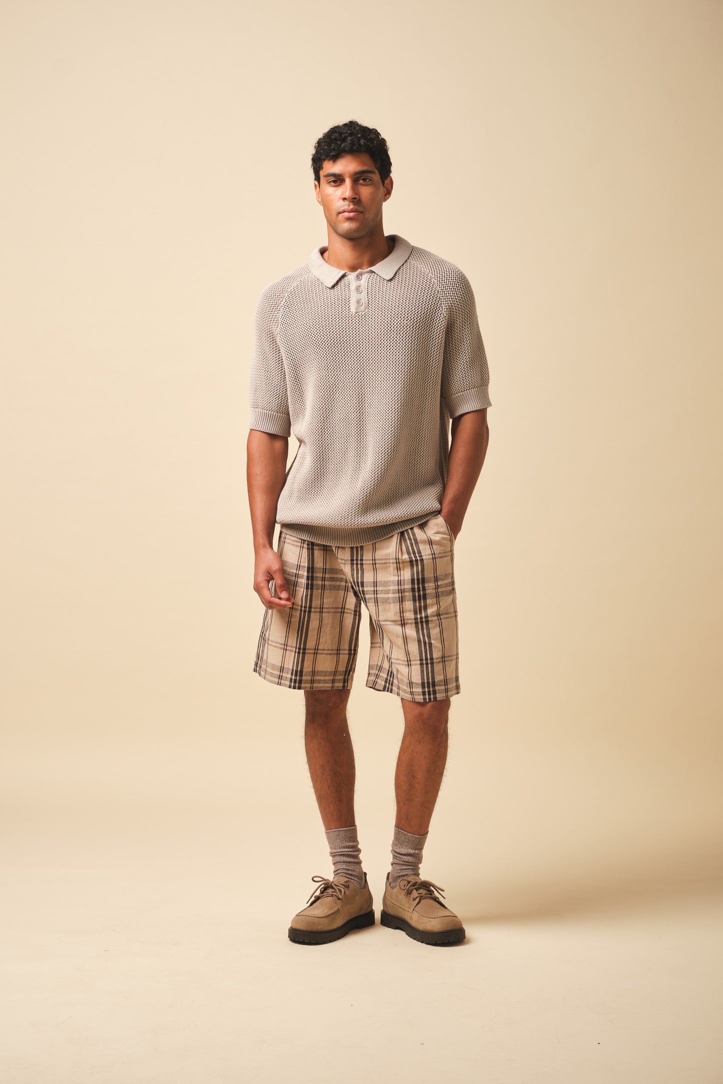 DESERT PATTERN PLEATED SHORT