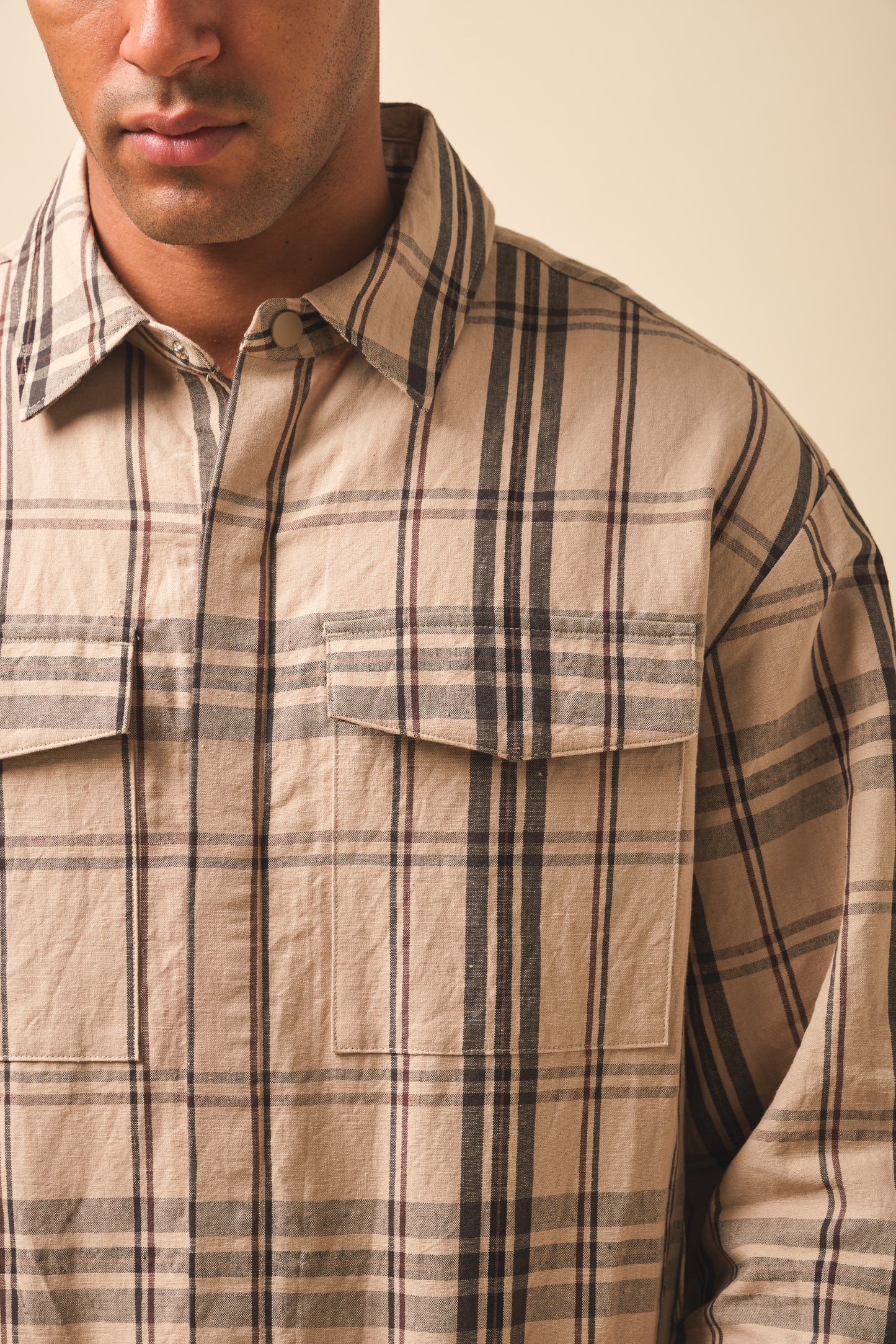 DESERT PATTERN LINEN SHIRT
