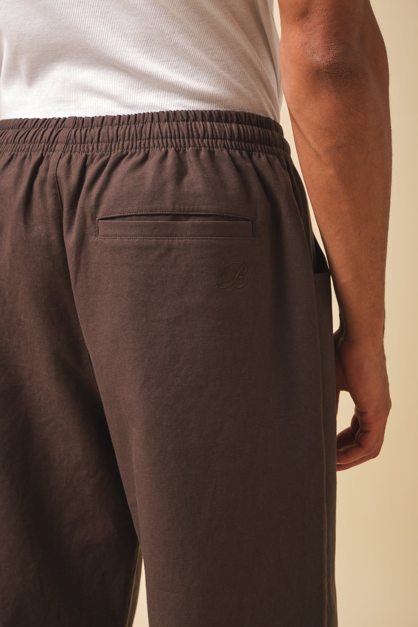 CANVAS RELAXED TROUSER - BROWN