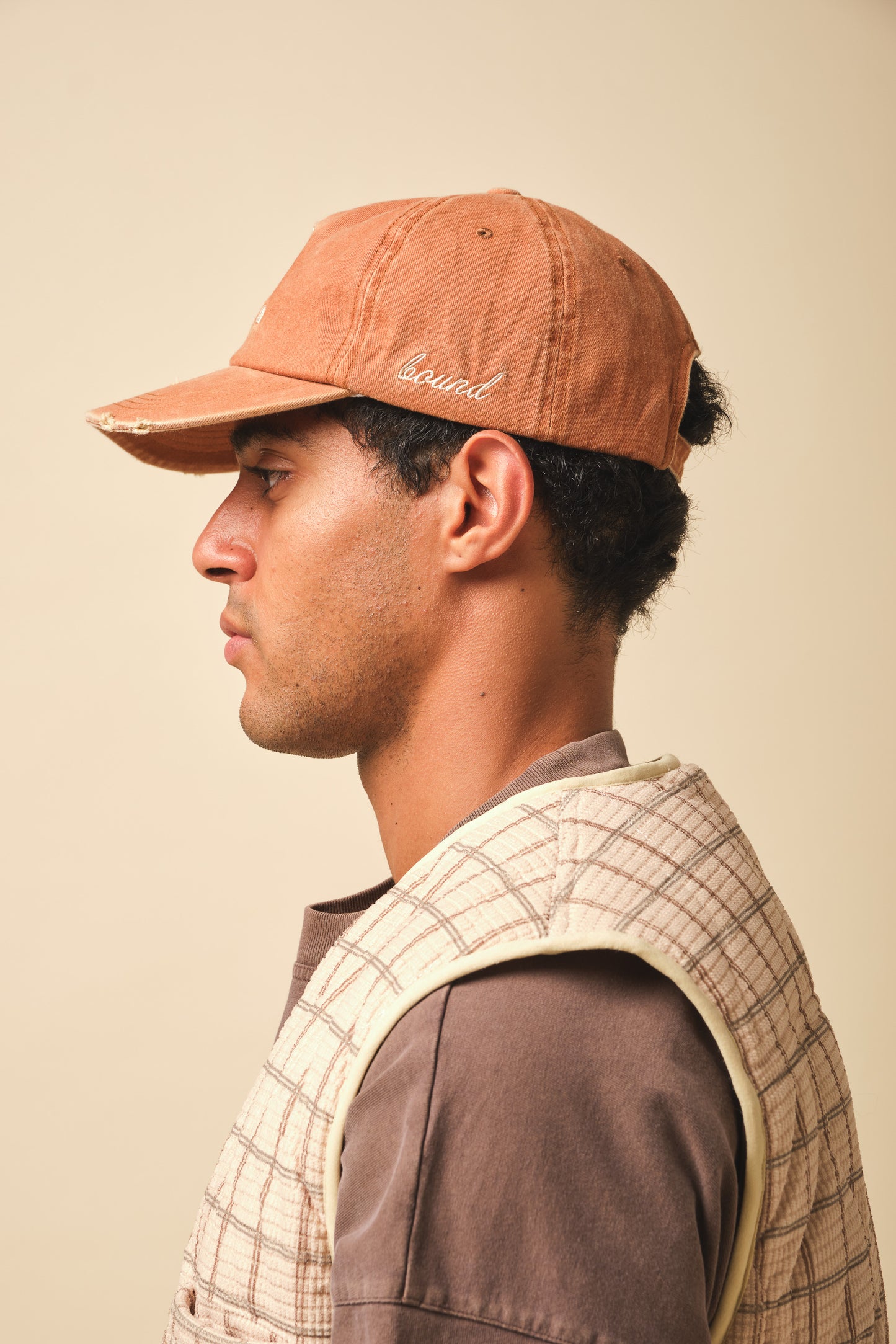 STAMP DISTRESSED CAP - ORANGE