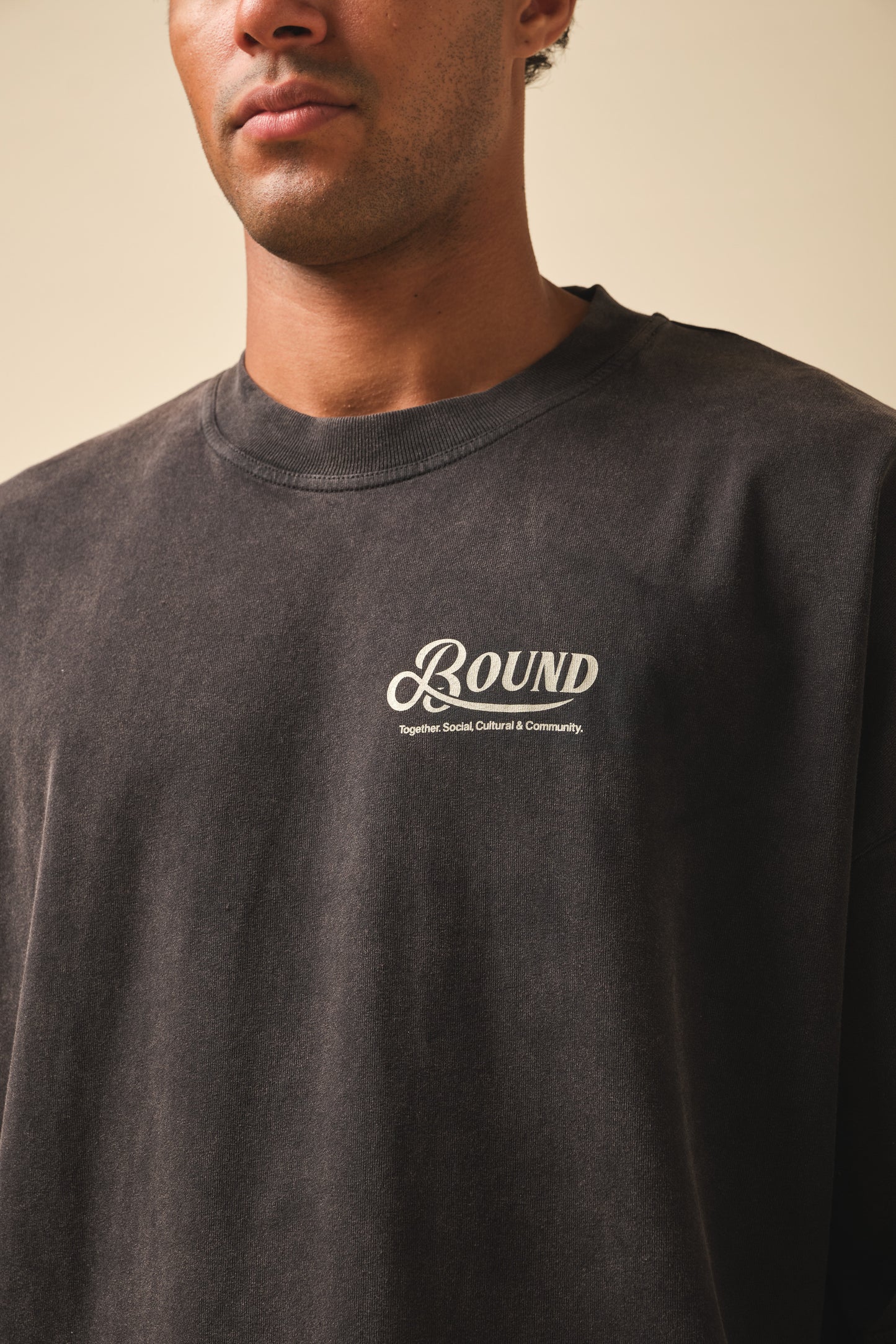 RETRO LOGO TEE - WASHED BLACK