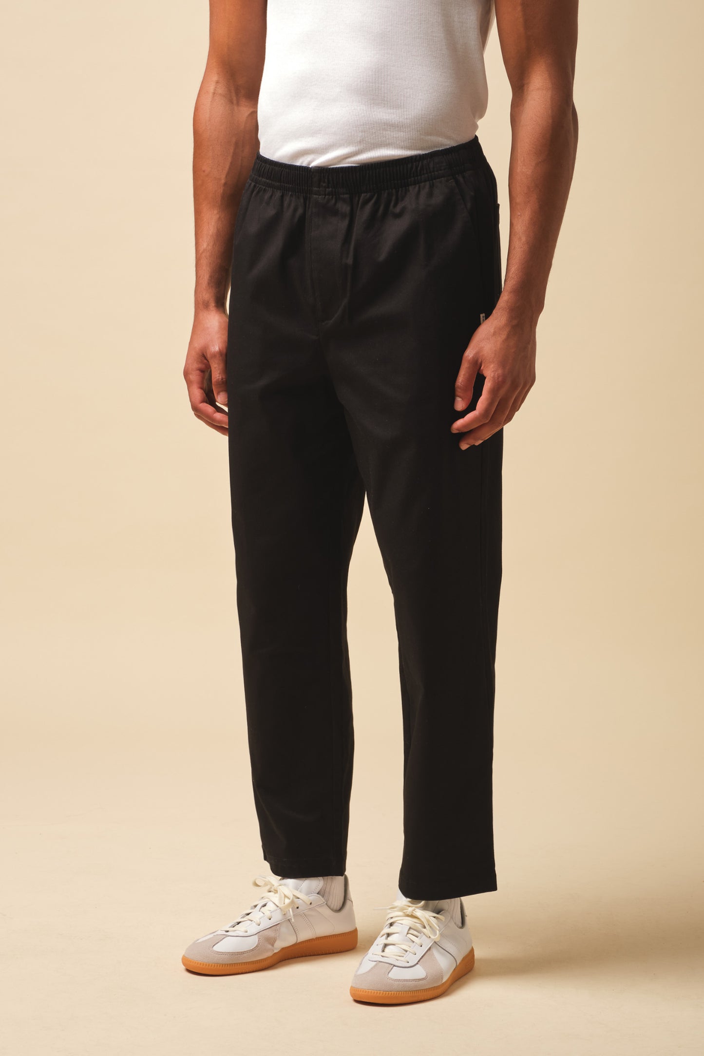 WILLIAM EVERYDAY COTTON TROUSERS - BLACK