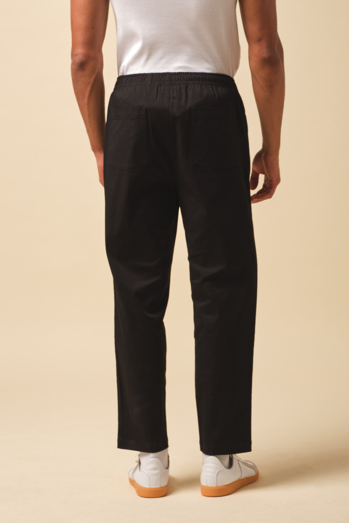 WILLIAM EVERYDAY COTTON TROUSERS - BLACK