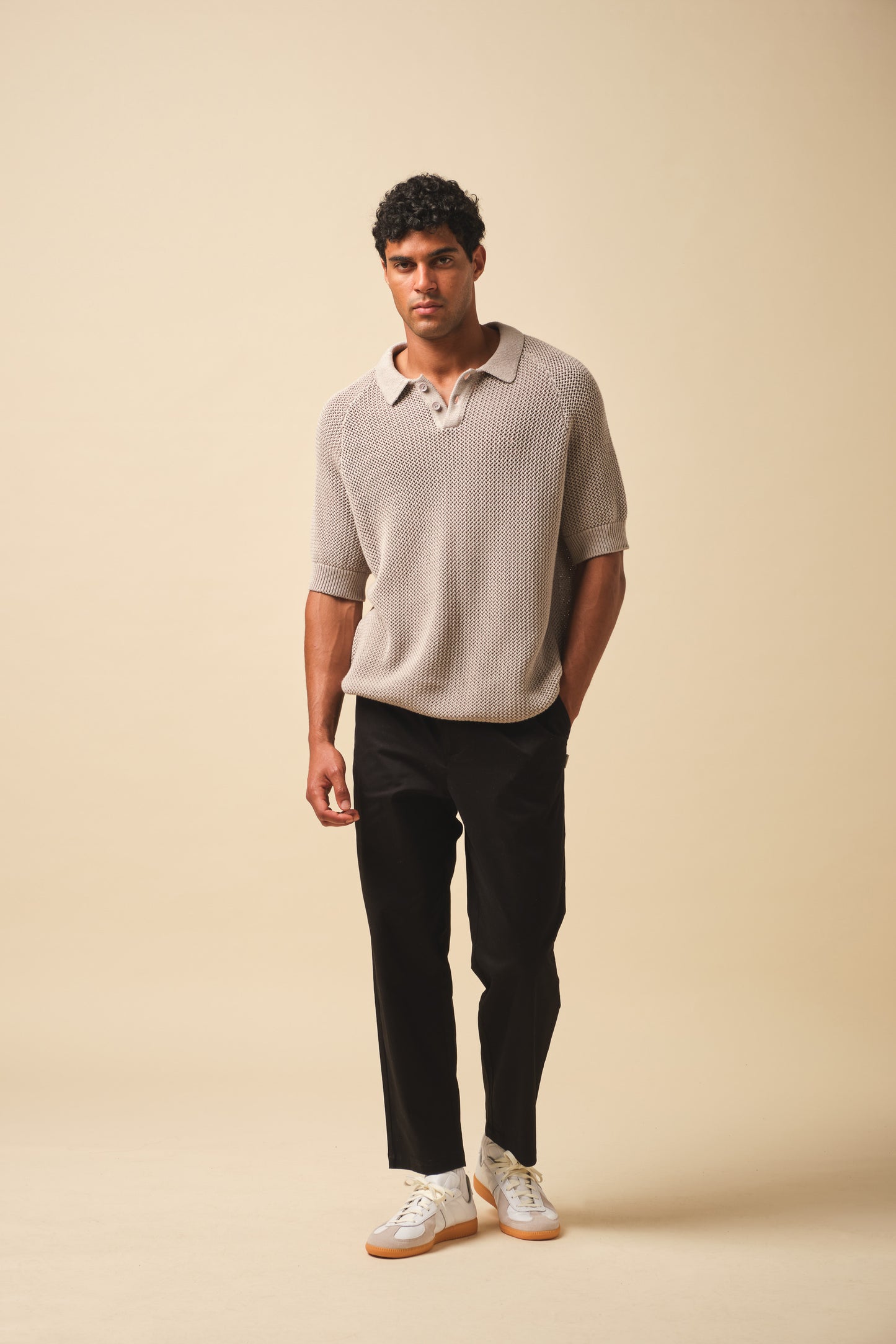 WILLIAM EVERYDAY COTTON TROUSERS - BLACK