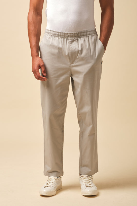 WILLIAM EVERYDAY COTTON TROUSERS - GREY