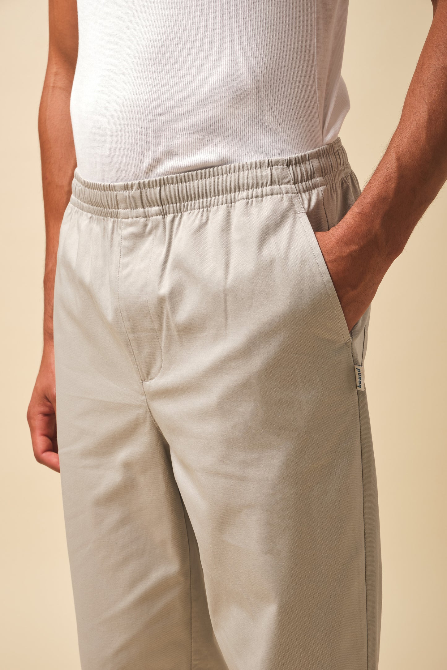 WILLIAM EVERYDAY COTTON TROUSERS - GREY