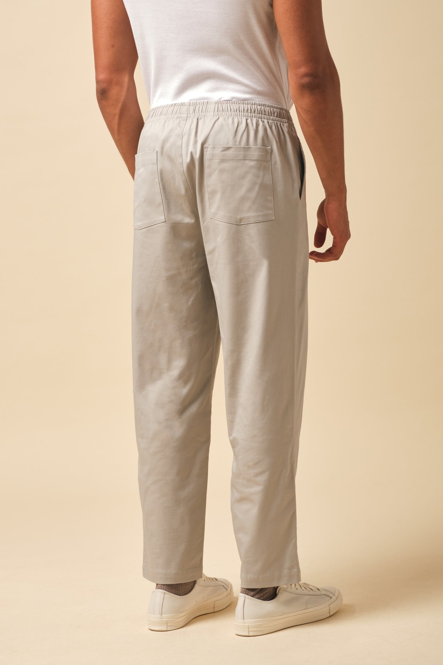WILLIAM EVERYDAY COTTON TROUSERS - GREY