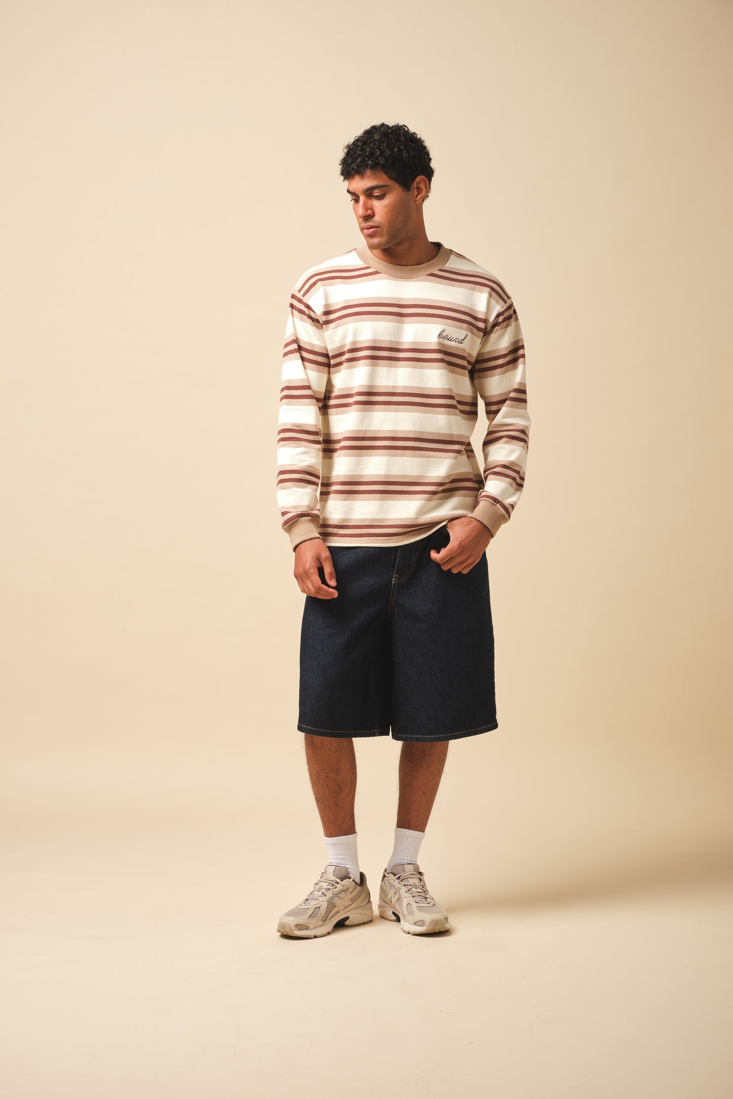 LATTE STRIPE LONGSLEEVE TEE