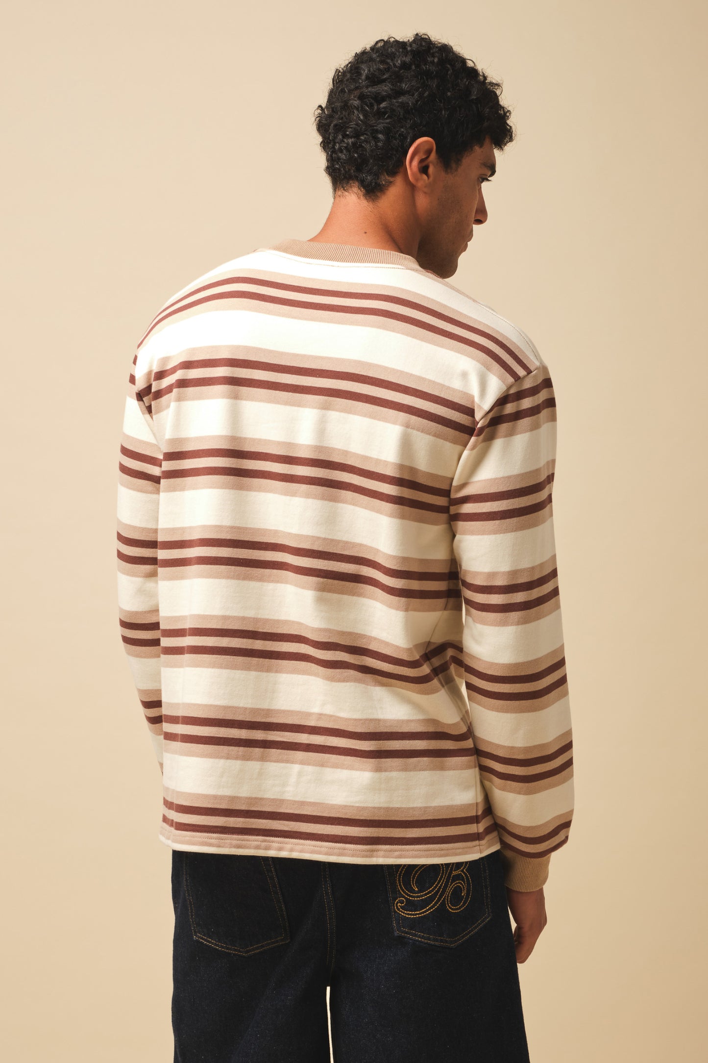 LATTE STRIPE LONGSLEEVE TEE