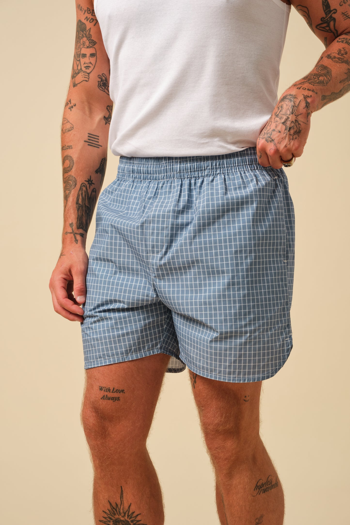 FREDDIE OCEAN CHECK SWIM SHORT