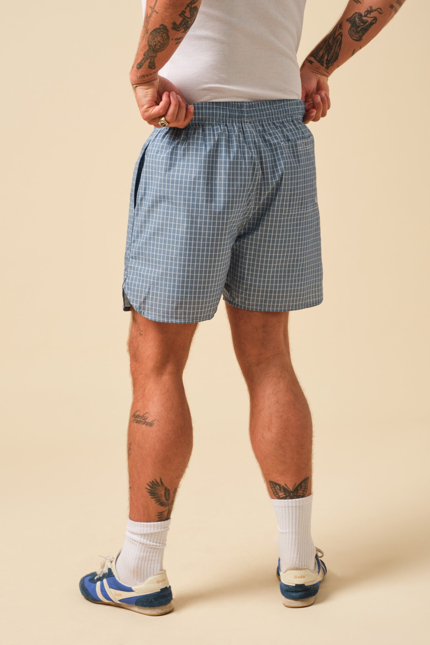 FREDDIE OCEAN CHECK SWIM SHORT