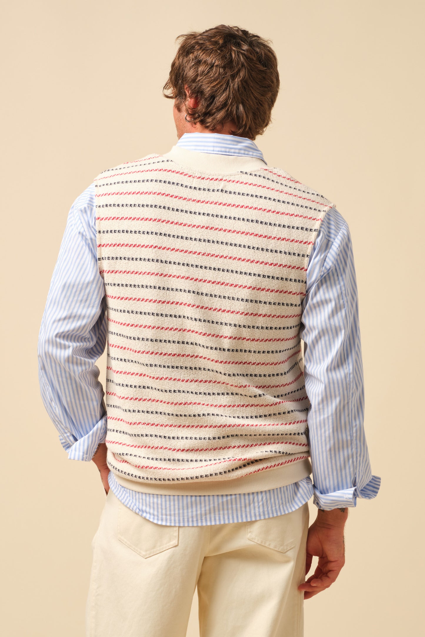 FREDDIE TEXTURED STRIPE VEST