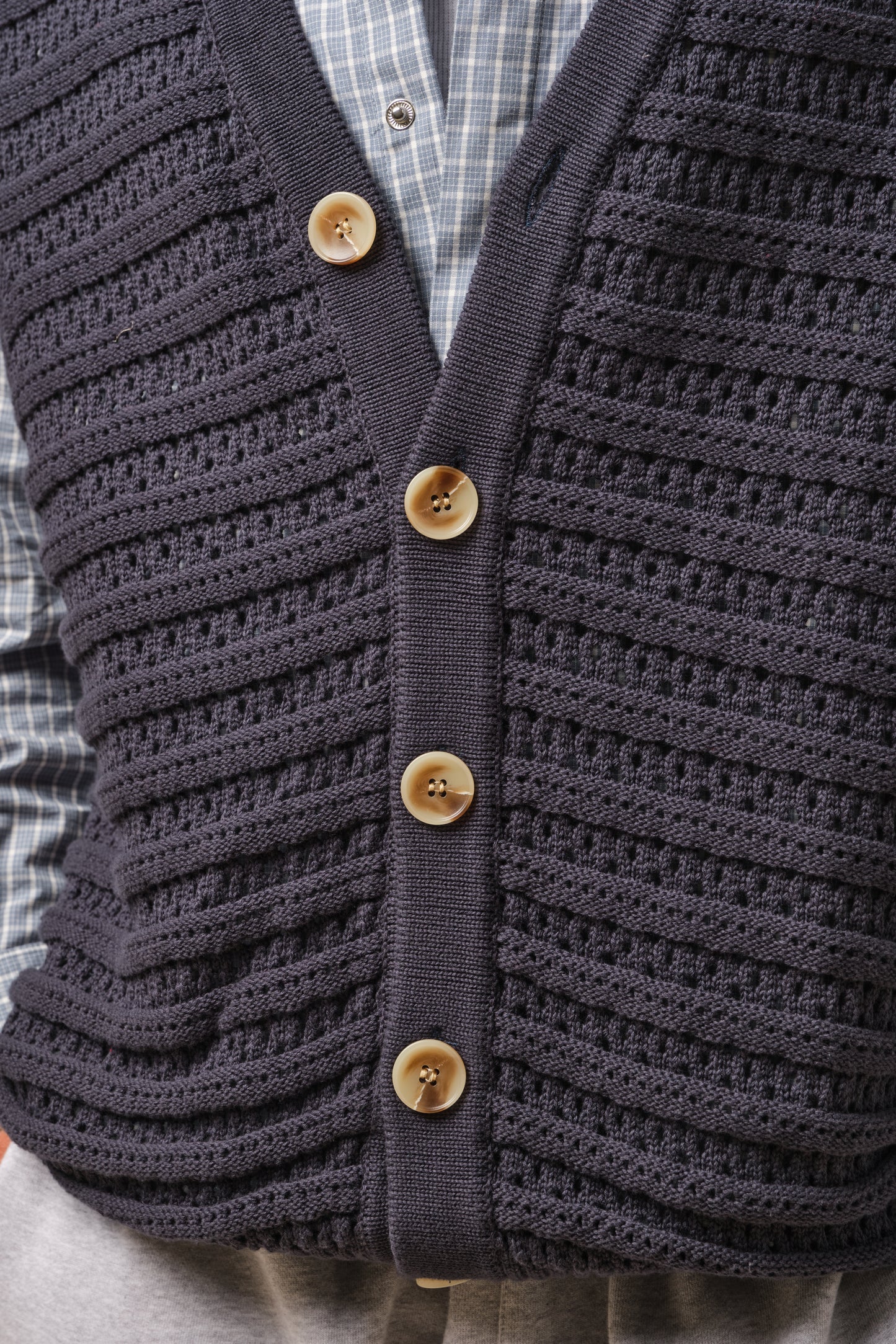 FREDDIE CROCHET KNIT VEST