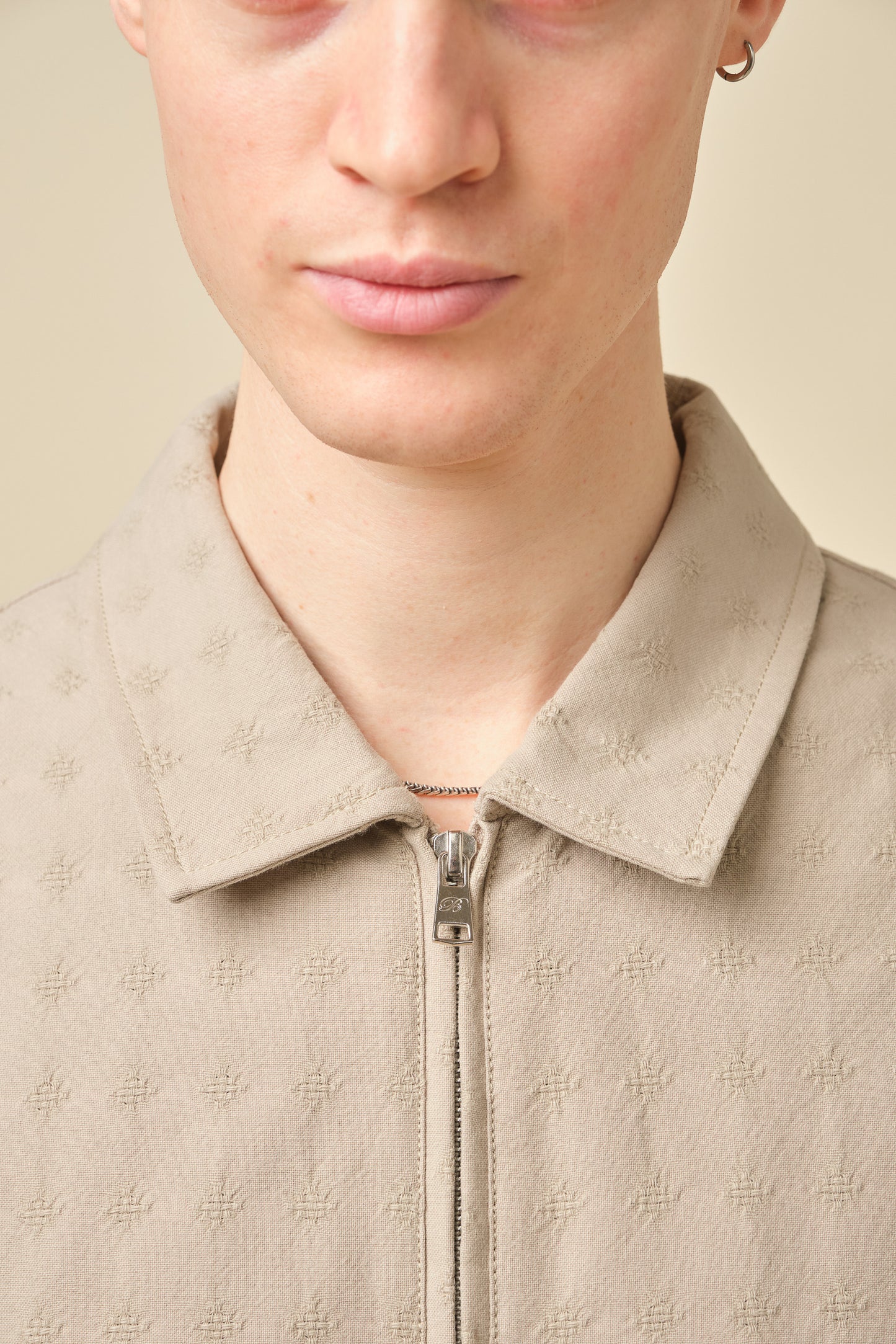 EMBROIDERED RIBIERA JACKET - STONE