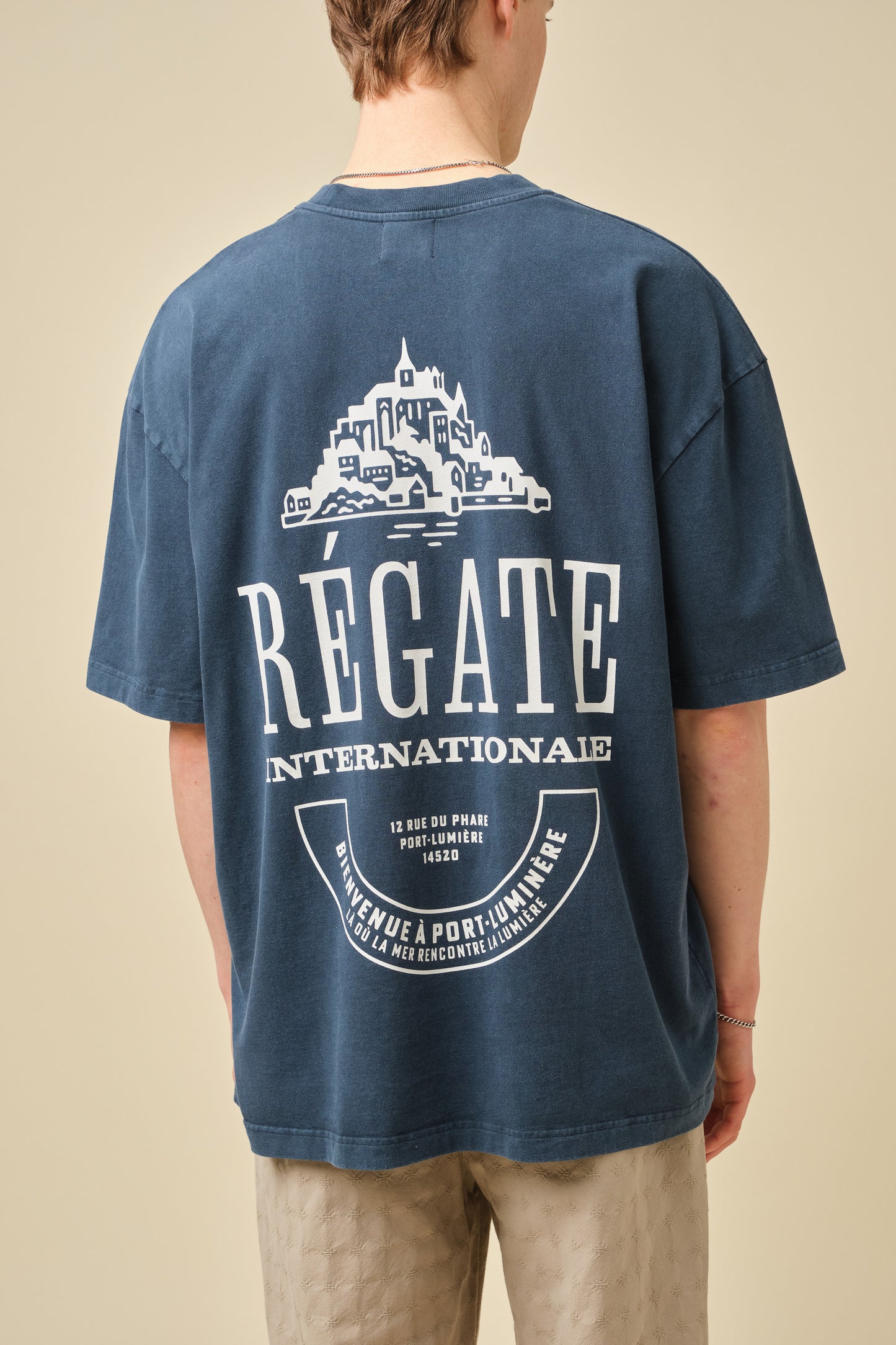 REGATE PORT TEE - FADED DARK NAVY BLUE
