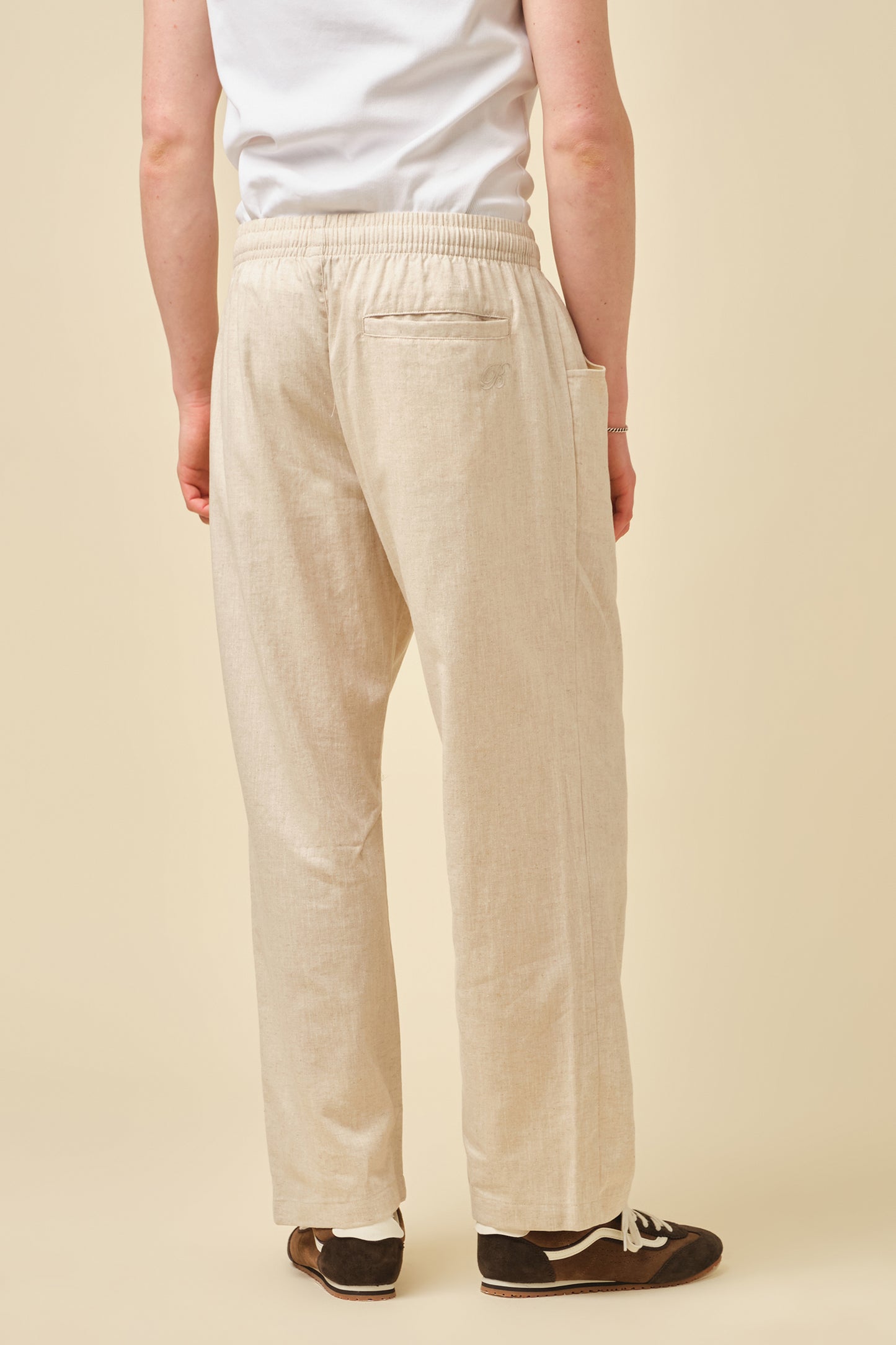 PORTO LINEN TROUSERS - SAND