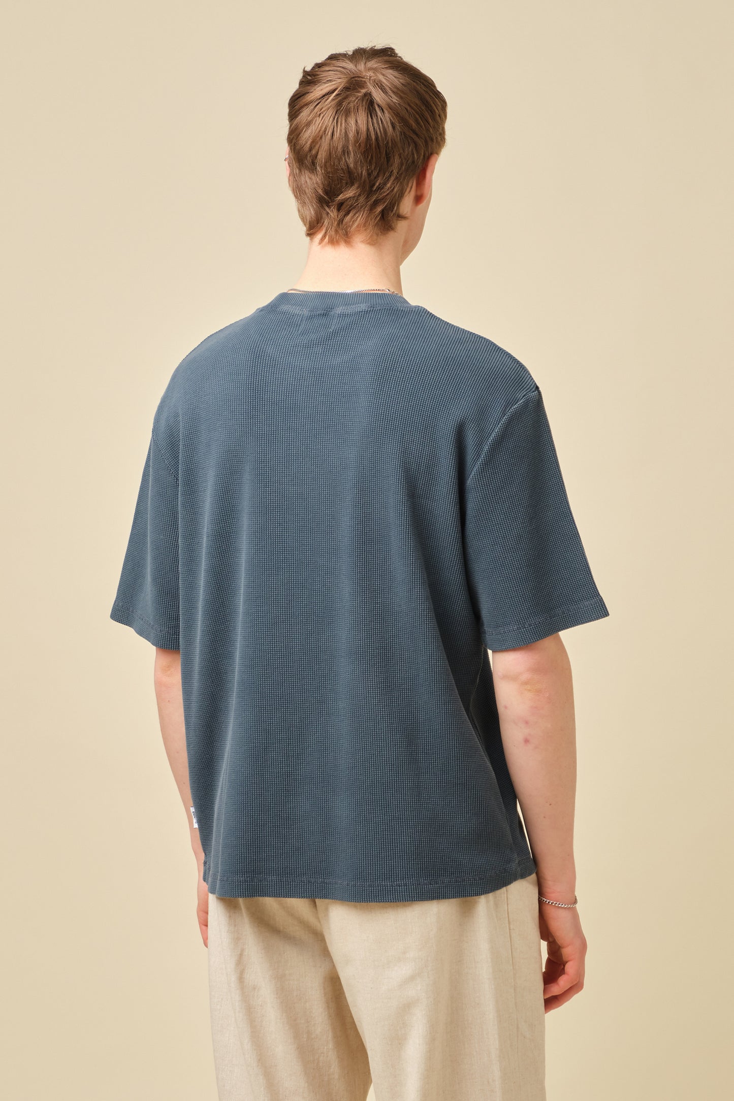 VINTAGE WASHED WAFFLE TEE - NAVY