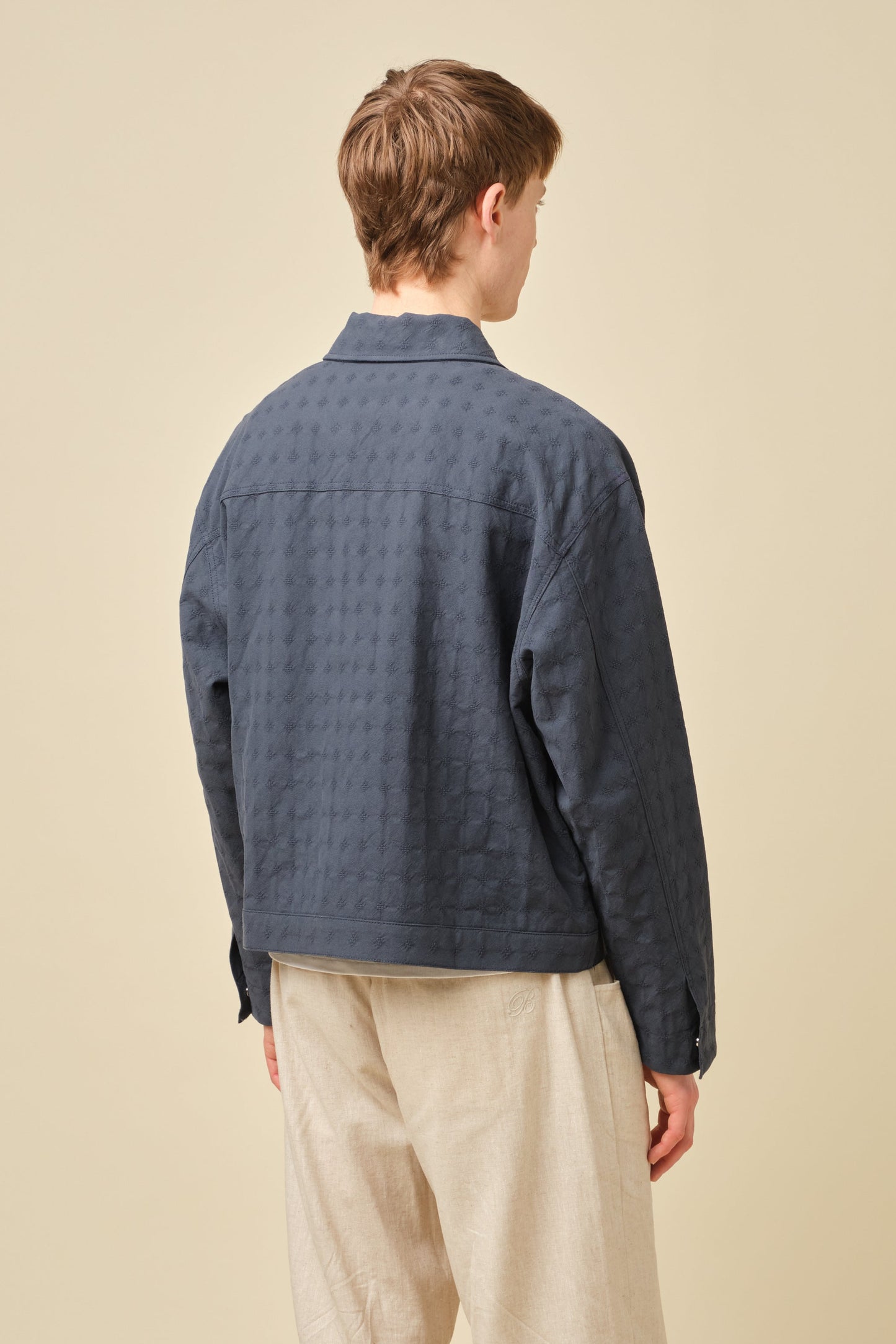 EMBROIDERED RIBIERA JACKET - NAVY