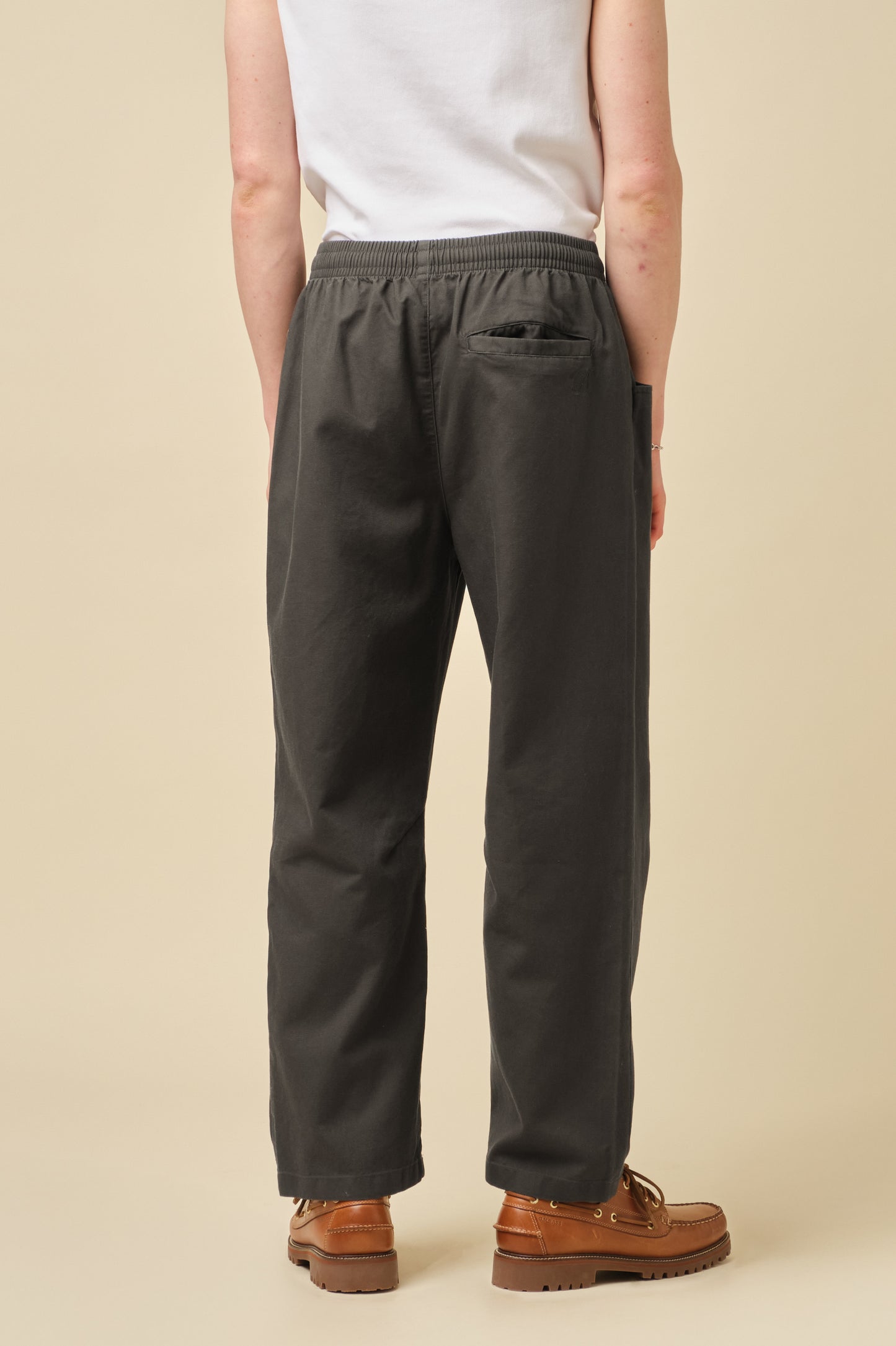CANVAS RELAXED TROUSERS - CHARCOAL