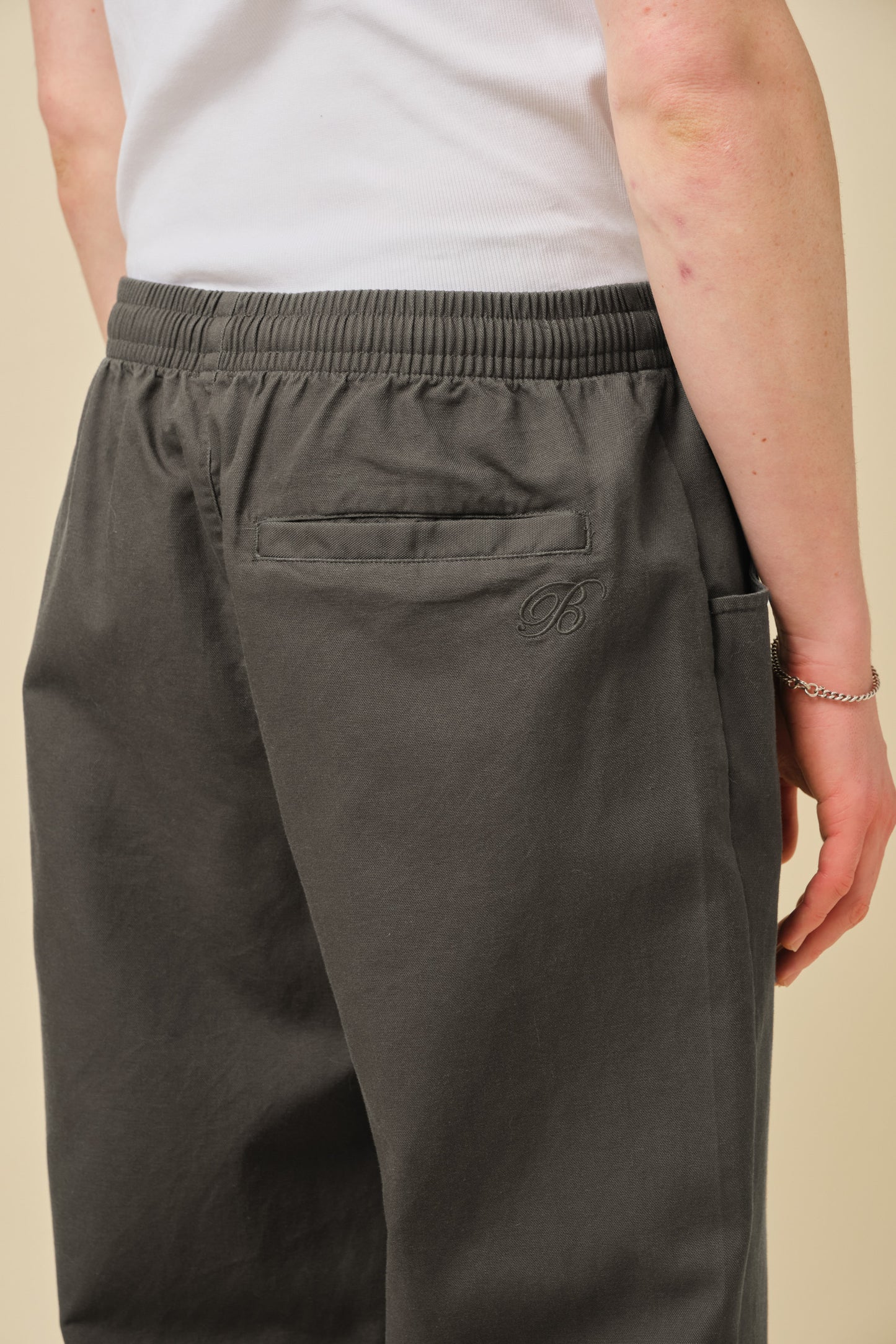 CANVAS RELAXED TROUSERS - CHARCOAL