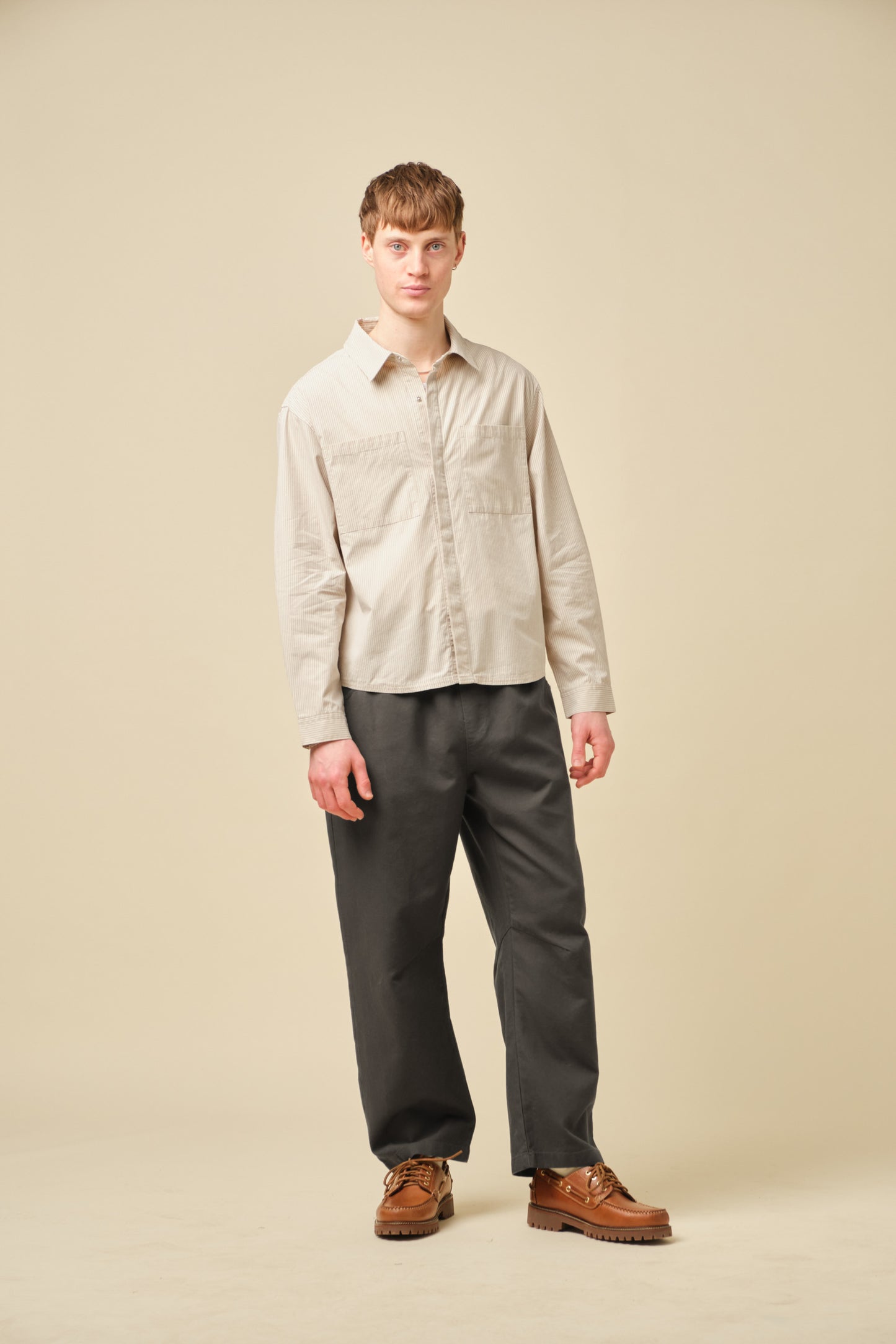 LORDELO STRIPE LONGSLEEVE SHIRT - ECRU