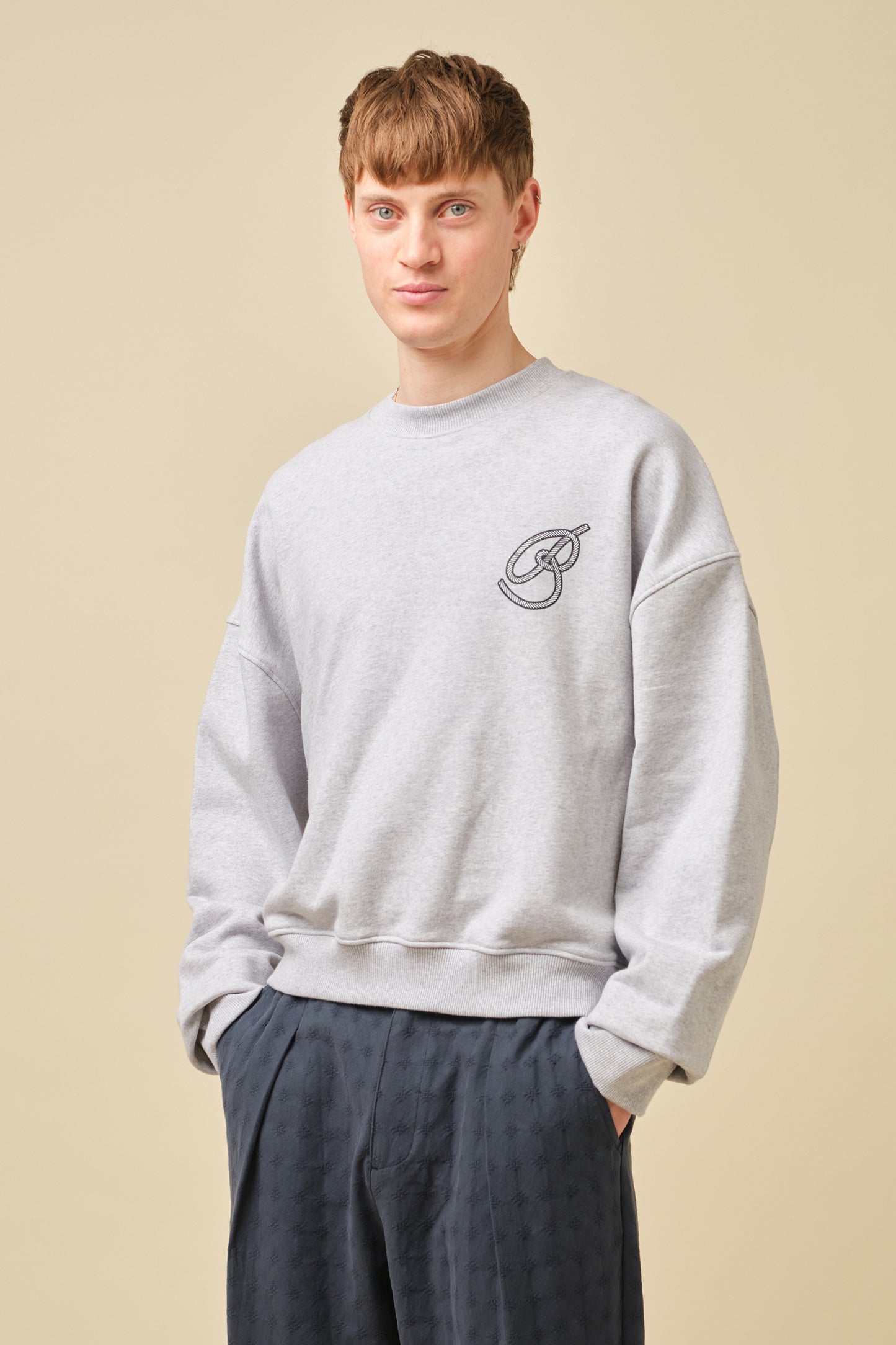 MARINE SWEATER - HEATHER MARL GREY