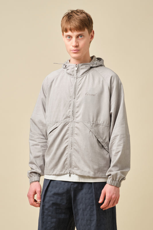 STORM GREY LINEN WINDBREAKER